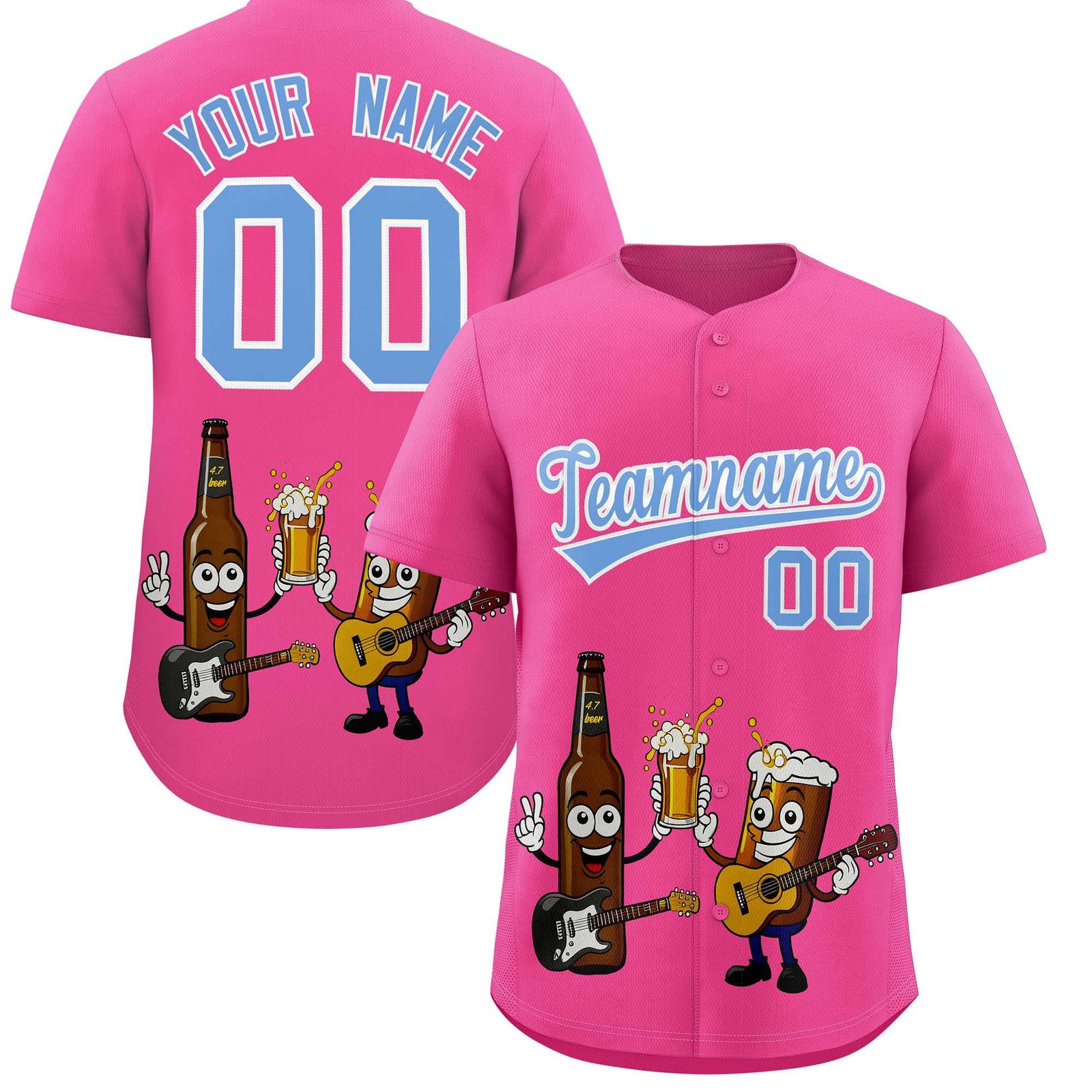 Custom Pink Personalized Team Shirts for Parties & Training | KXKSHOP