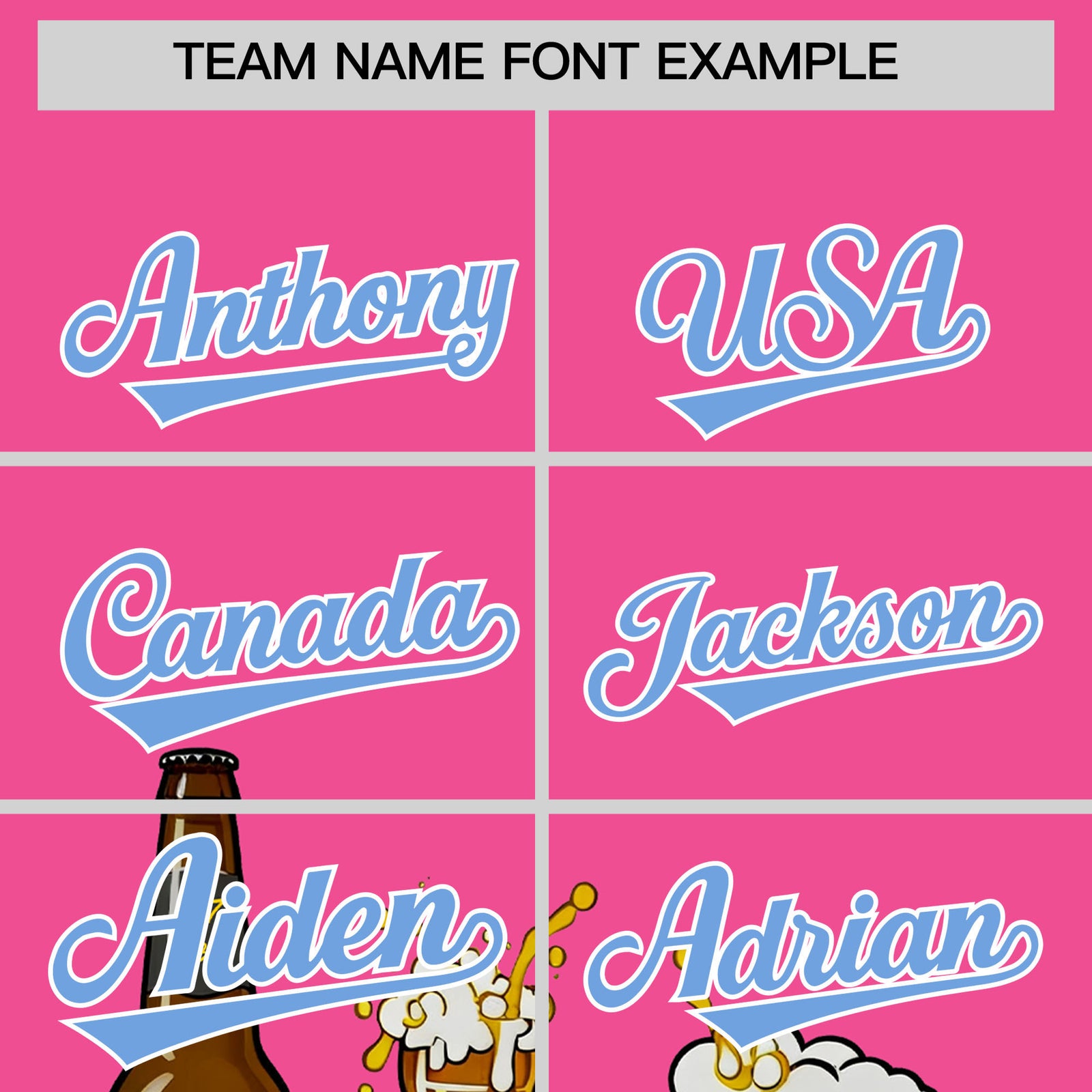 Custom Pink Personalized Team Shirts for Parties & Training | KXKSHOP