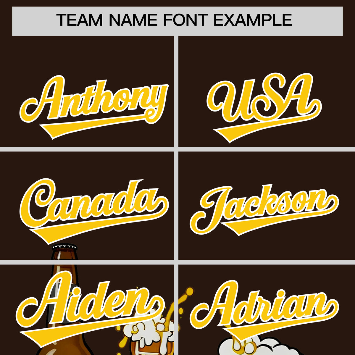 Custom Brown Personalized Team Shirts for Parties &amp; Training | KXKSHOP