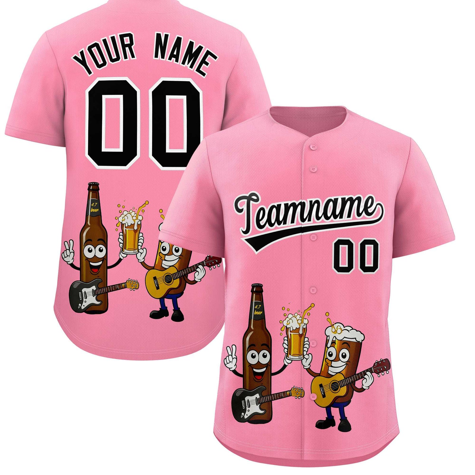 Custom Light Pink Personalized Team Shirts for Parties & Training | KXKSHOP