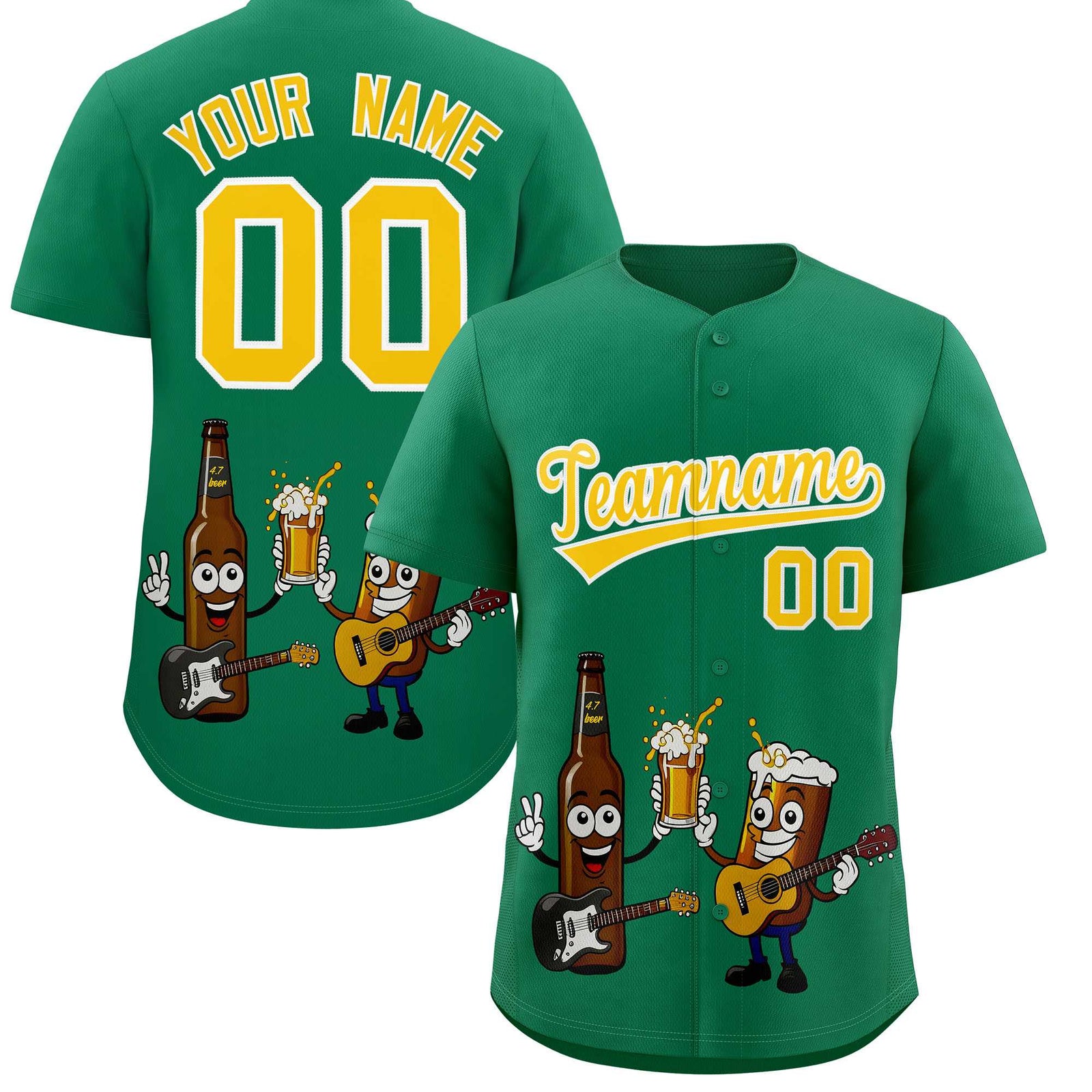 Custom Kelly Green Personalized Team Shirts for Parties & Training | KXKSHOP