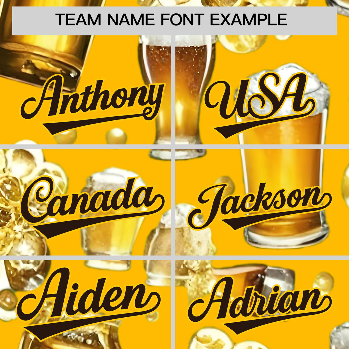 Custom Yellow Personalized Team Shirts for Parties &amp; Training | KXKSHOP