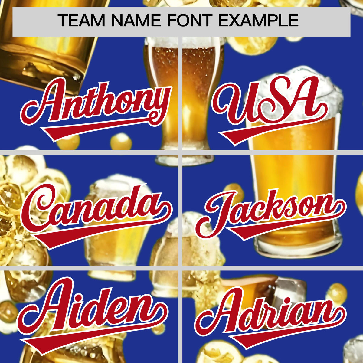 Custom Royal Blue Personalized Team Shirts for Parties &amp; Training | KXKSHOP