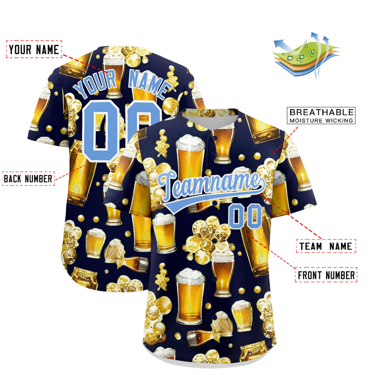 Custom Navy Personalized Team Shirts for Parties &amp; Training | KXKSHOP