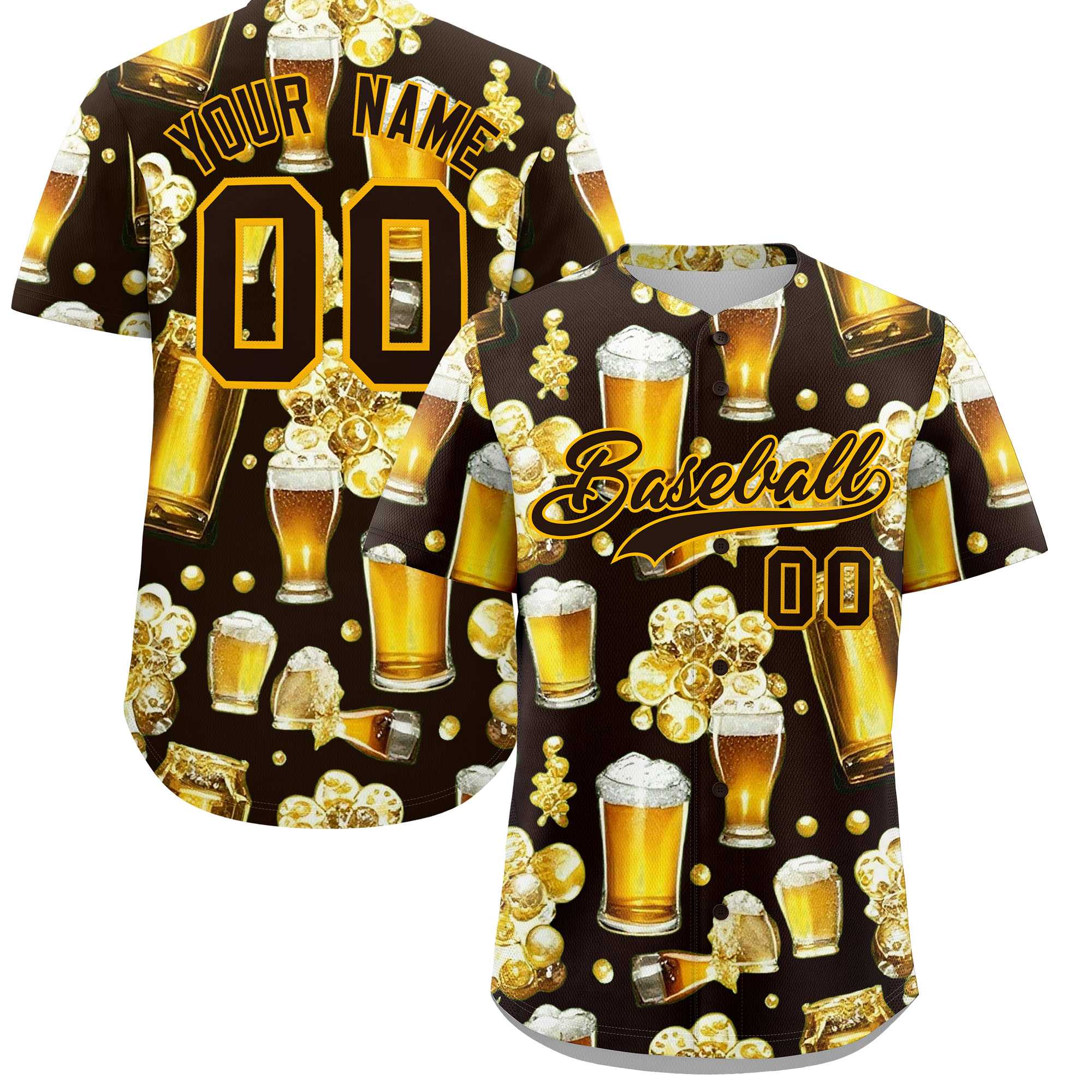 Custom Brown Personalized Team Shirts for Parties & Training | KXKSHOP
