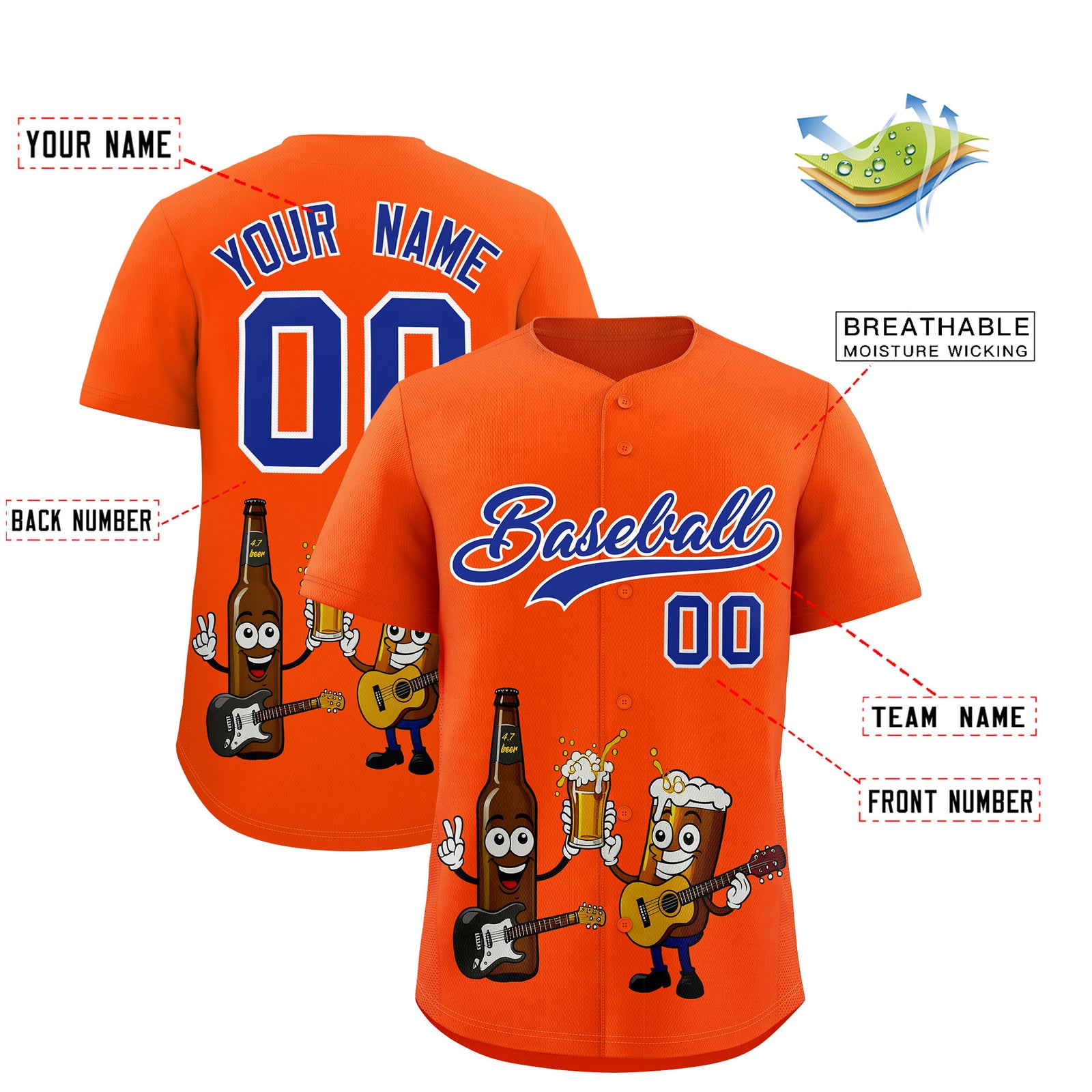 Custom Orange Personalized Team Shirts for Parties & Training | KXKSHOP