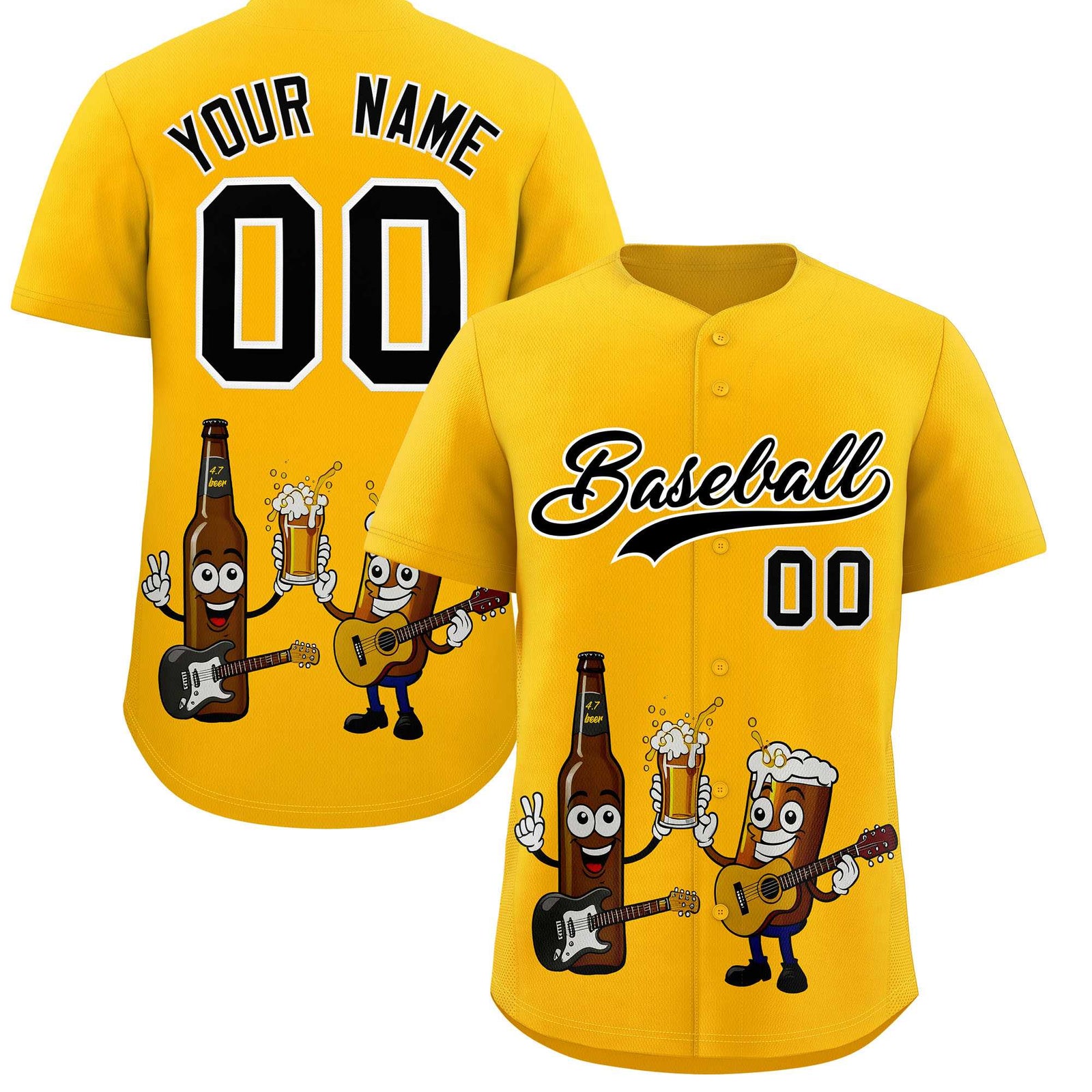 Custom Yellow Personalized Team Shirts for Parties & Training | KXKSHOP