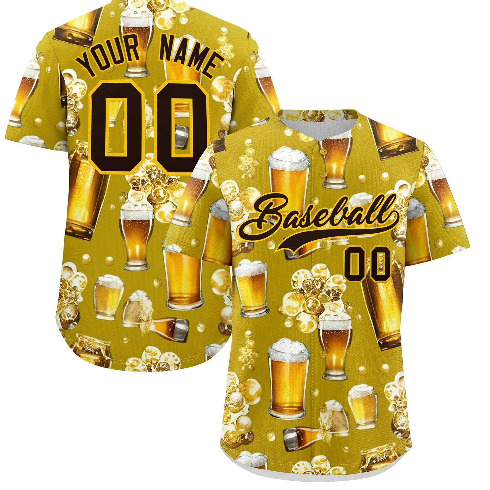 Custom Old Gold Personalized Team Shirts for Parties & Training | KXKSHOP
