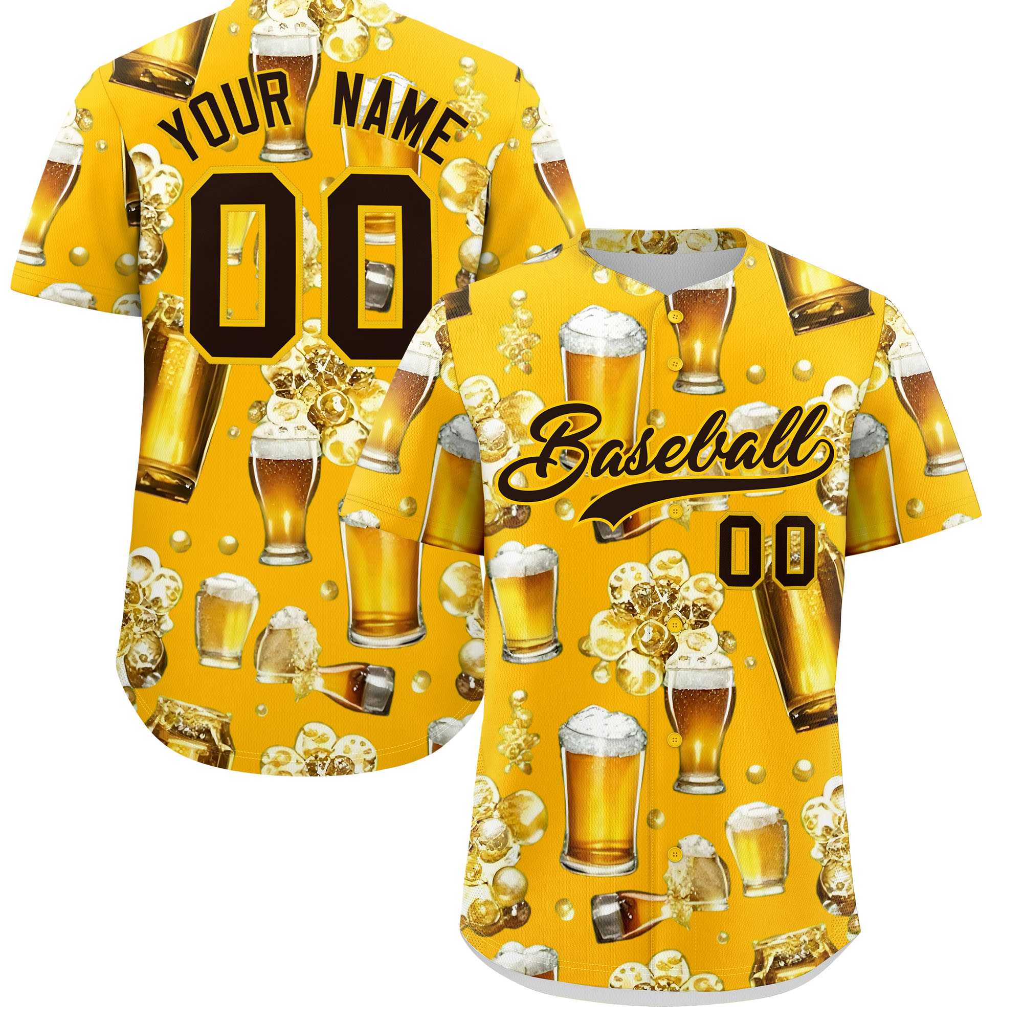 Custom Yellow Personalized Team Shirts for Parties & Training | KXKSHOP