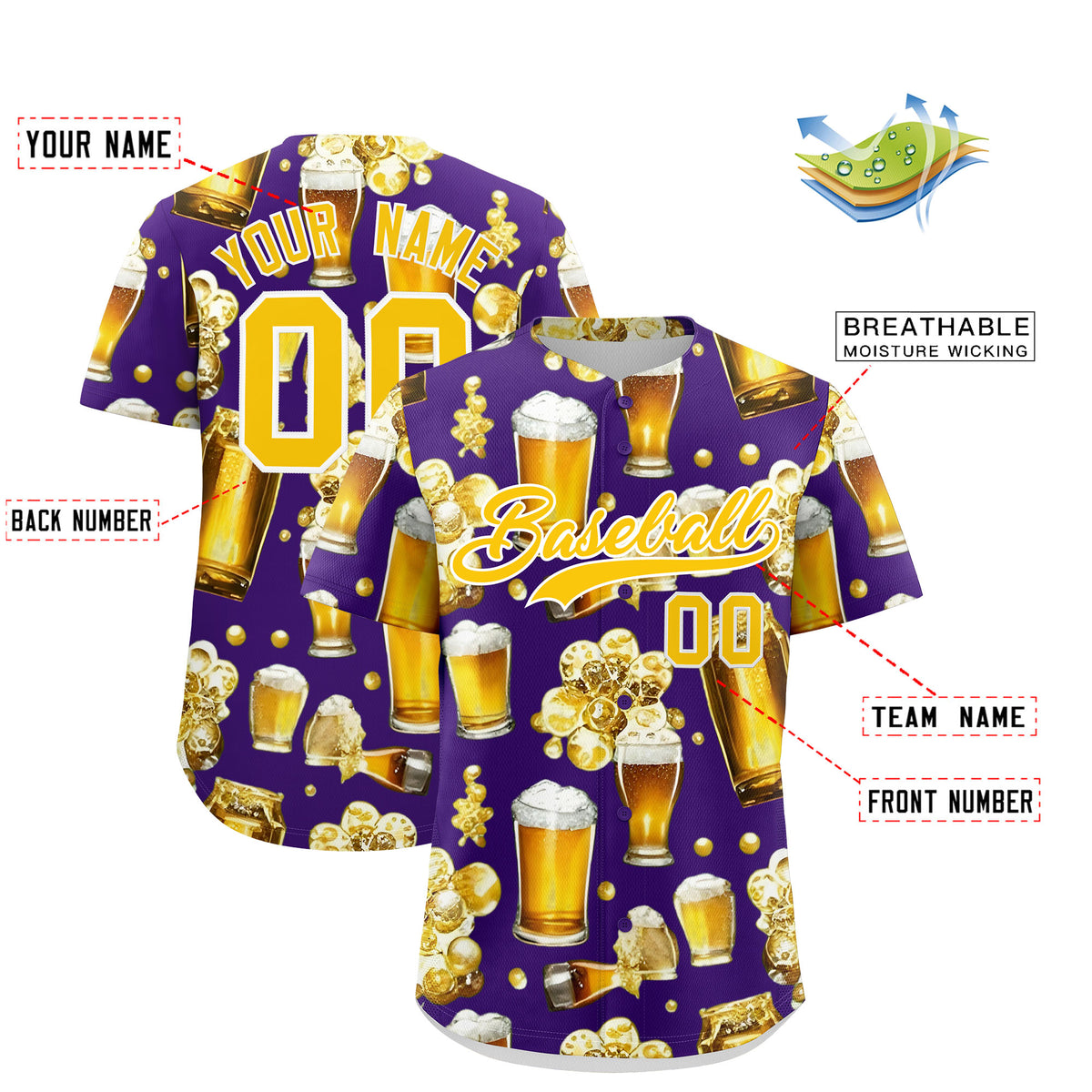 Custom Purple Personalized Team Shirts for Parties &amp; Training | KXKSHOP