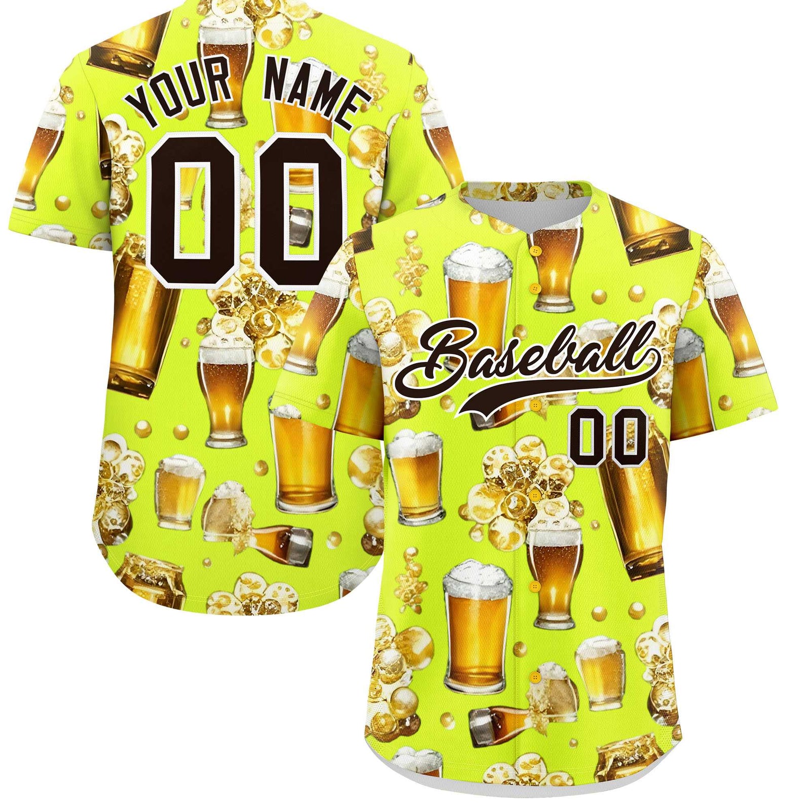 Custom Fluorescent Green Personalized Team Shirts for Parties & Training | KXKSHOP