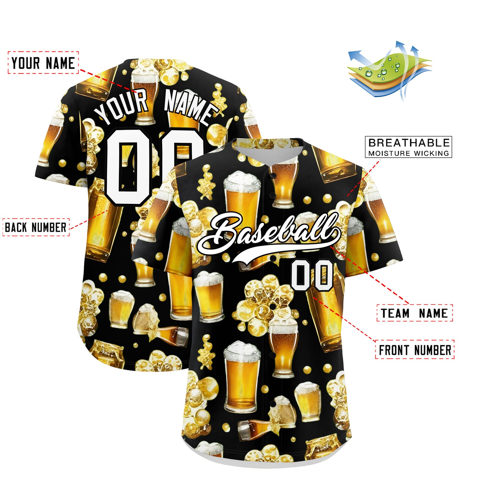 Custom Black Personalized Team Shirts for Parties & Training | KXKSHOP