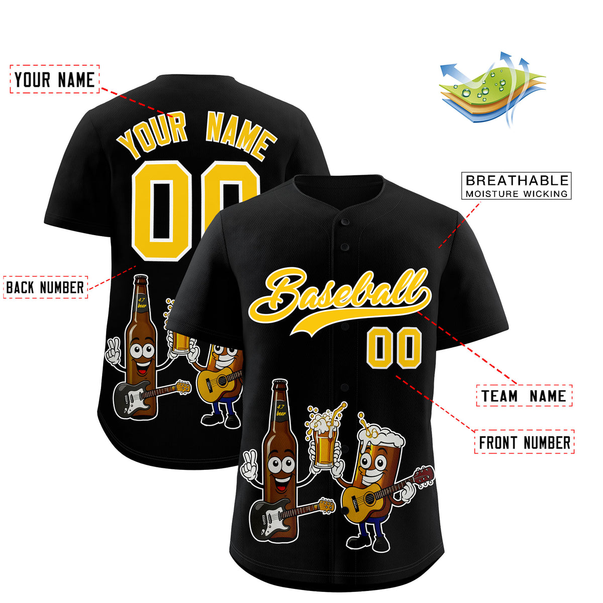 Custom Black Personalized Team Shirts for Parties &amp; Training | KXKSHOP