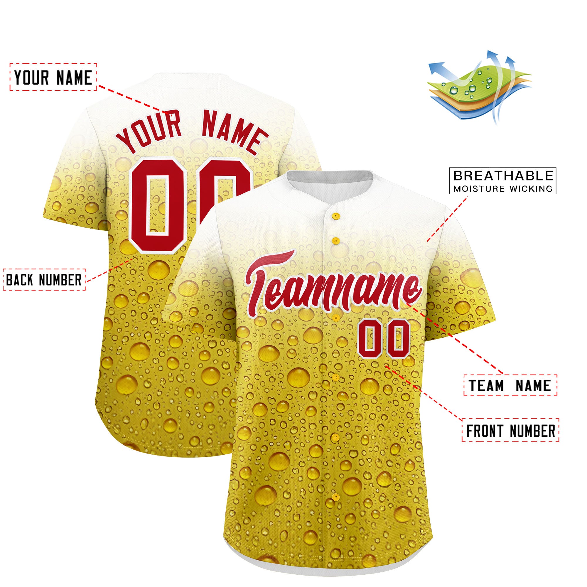 Custom Gold Personalized Team Shirts for Parties & Training | KXKSHOP