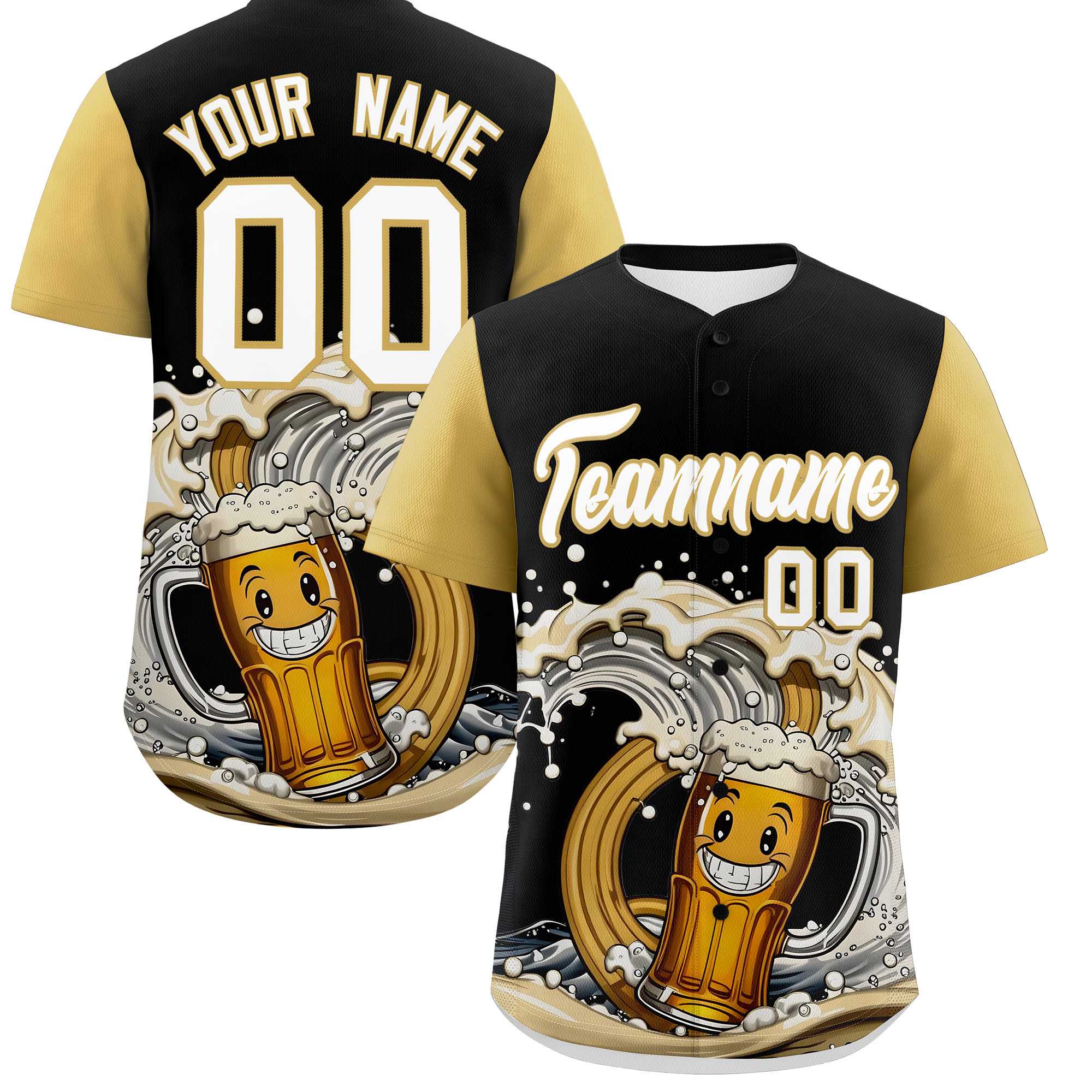 Custom Old Gold Personalized Team Shirts for Parties & Training | KXKSHOP