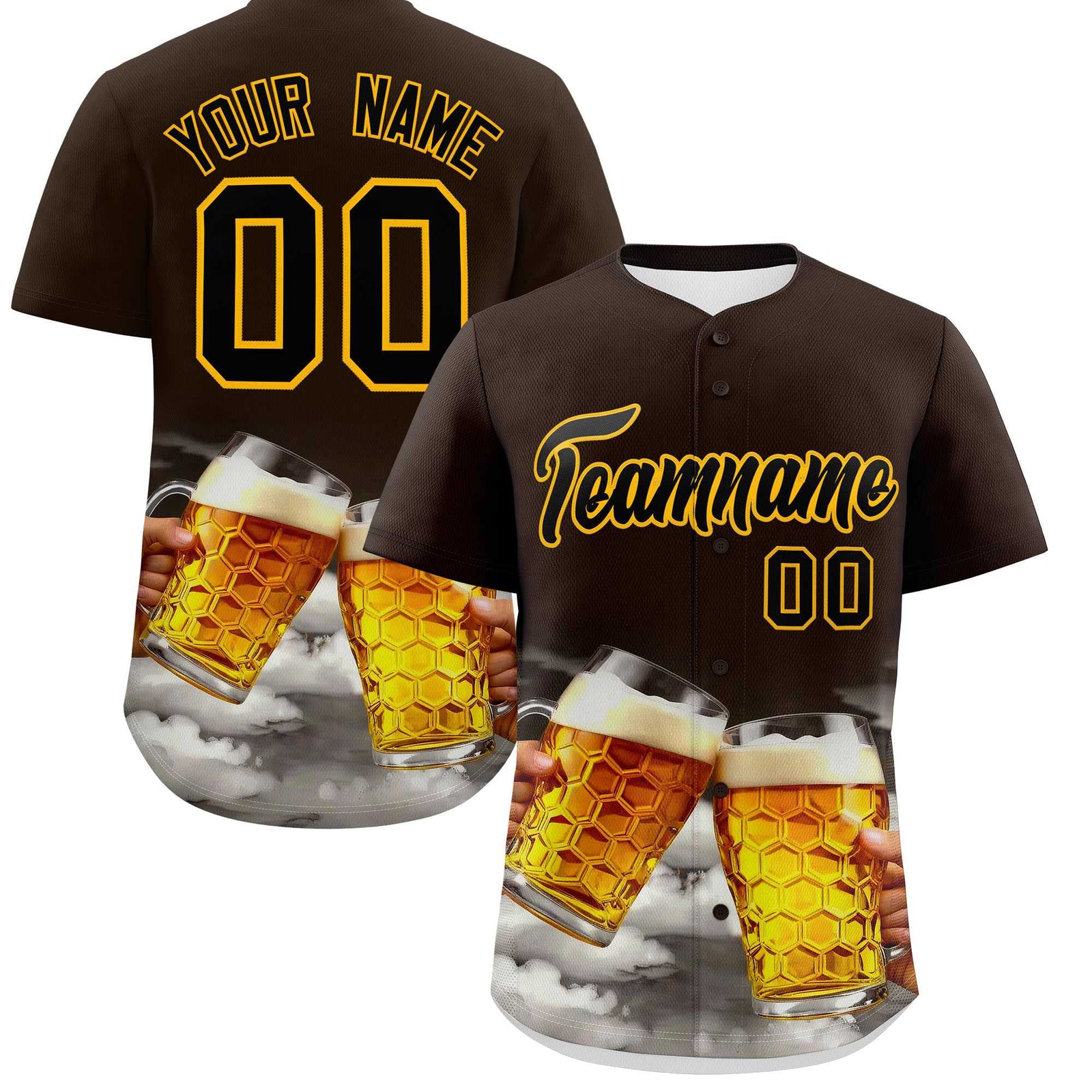 Custom Brown Personalized Team Shirts for Parties & Training | KXKSHOP