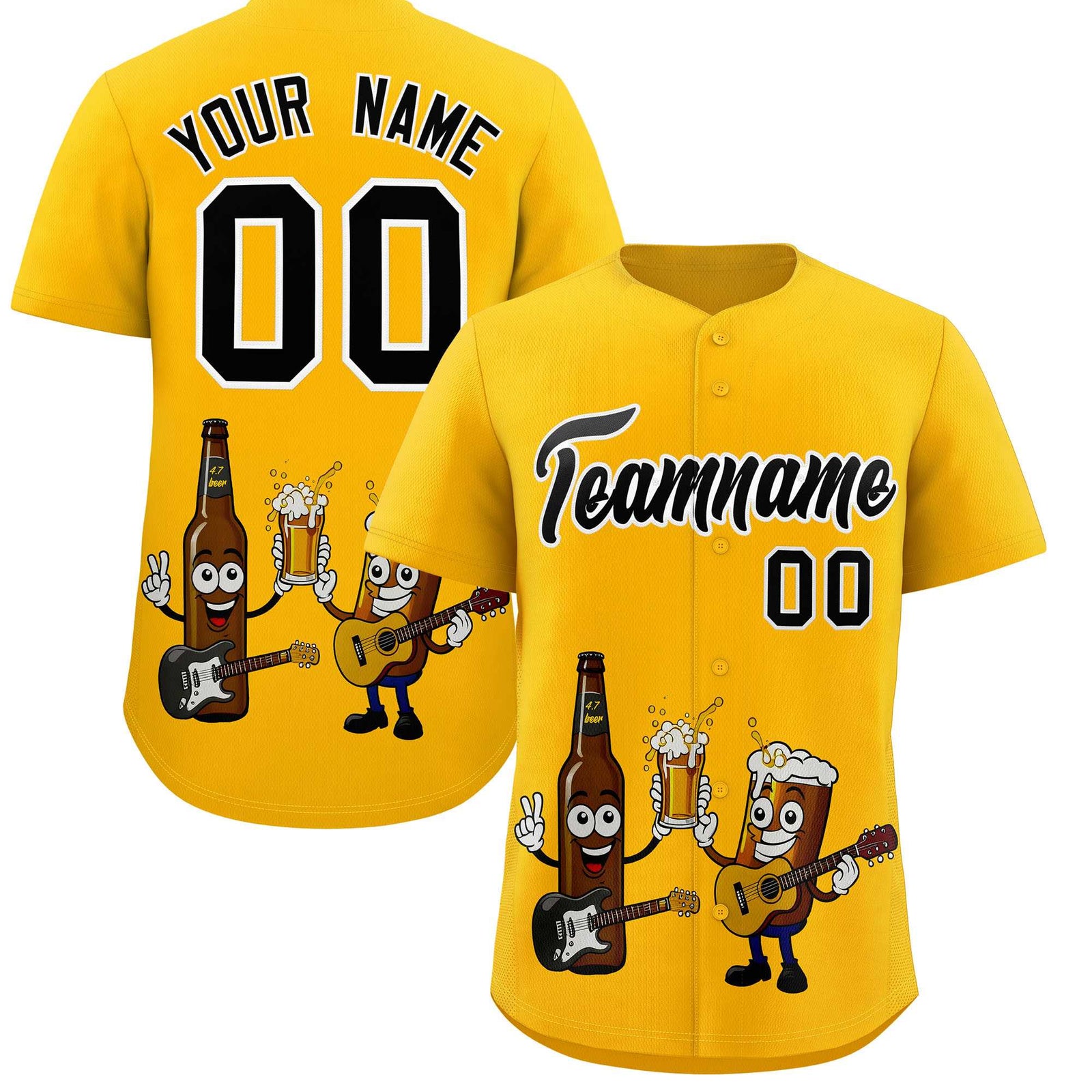 Custom Yellow Personalized Team Shirts for Parties & Training | KXKSHOP