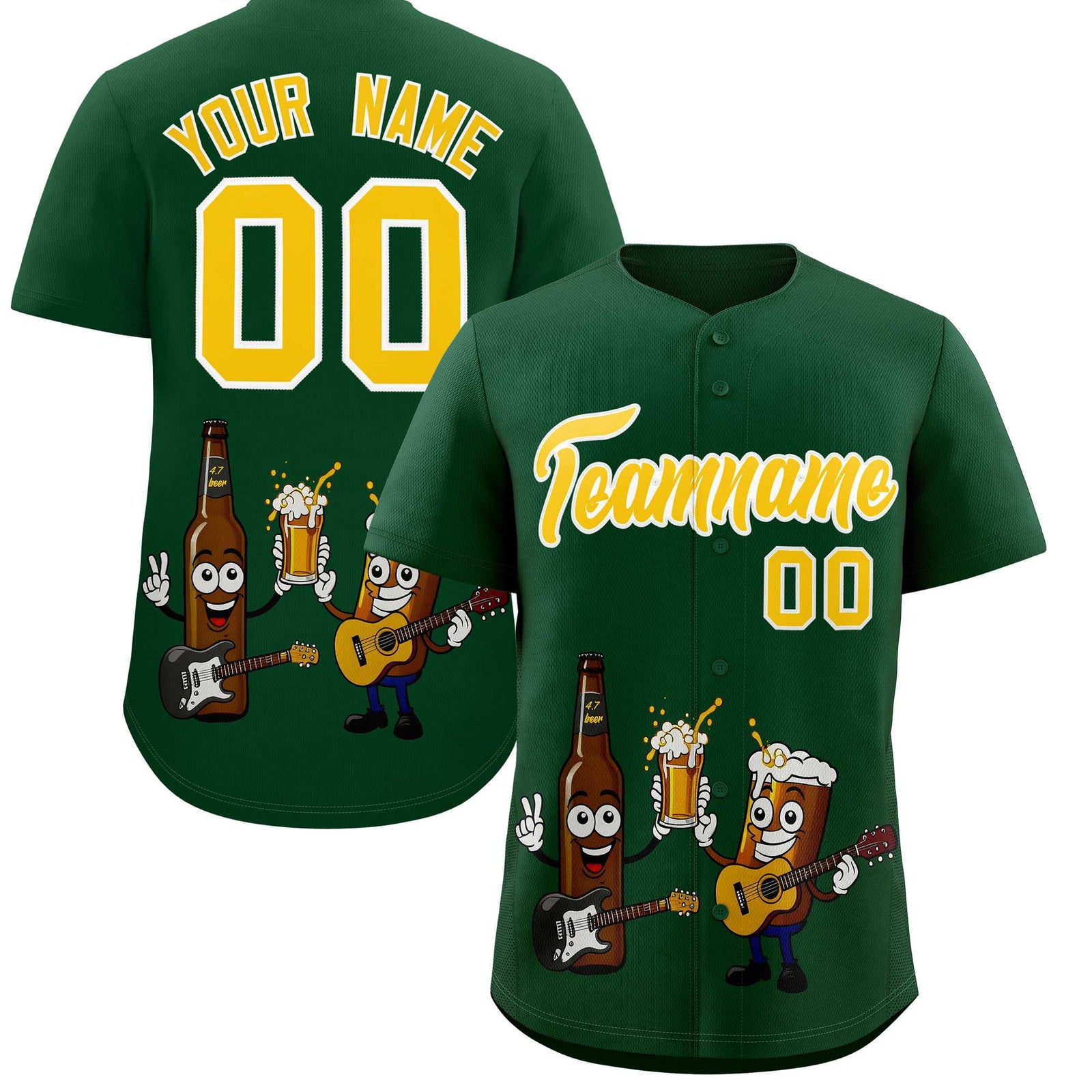 Custom Green Personalized Team Shirts for Parties & Training | KXKSHOP