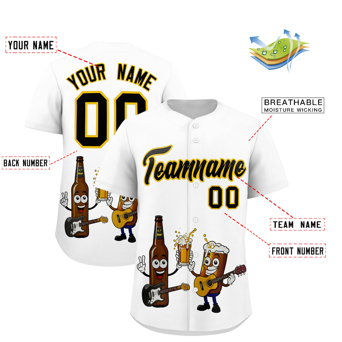 Custom White Personalized Team Shirts for Parties &amp; Training | KXKSHOP