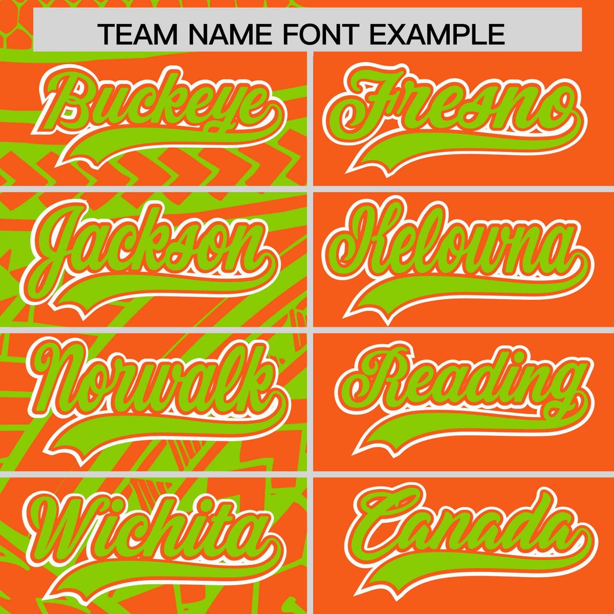 Custom Orange Neon Green Split Fashion Tribal Pattern Authentic Baseball Jersey