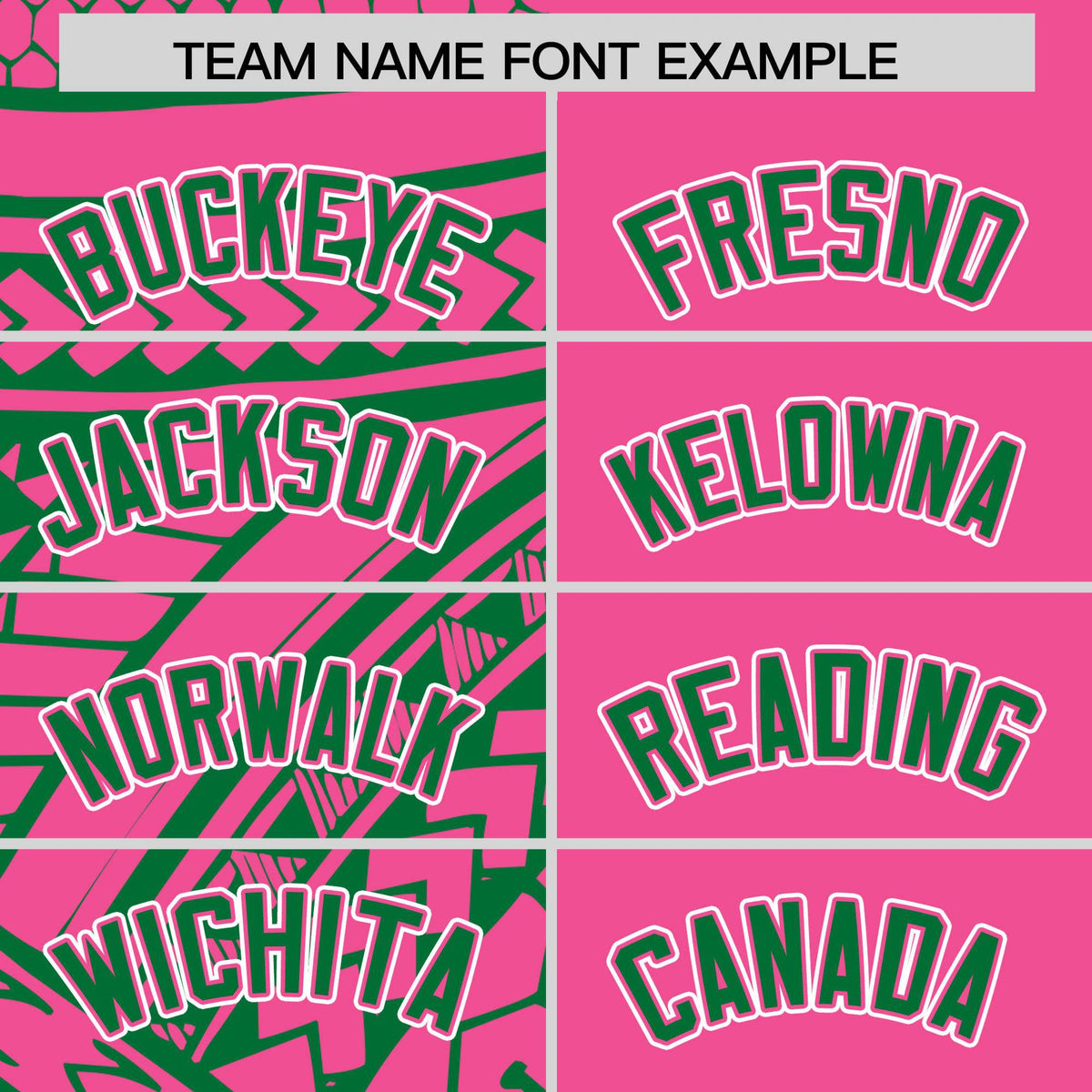 Custom Pink Kelly Green Split Fashion Tribal Pattern Authentic Baseball Jersey