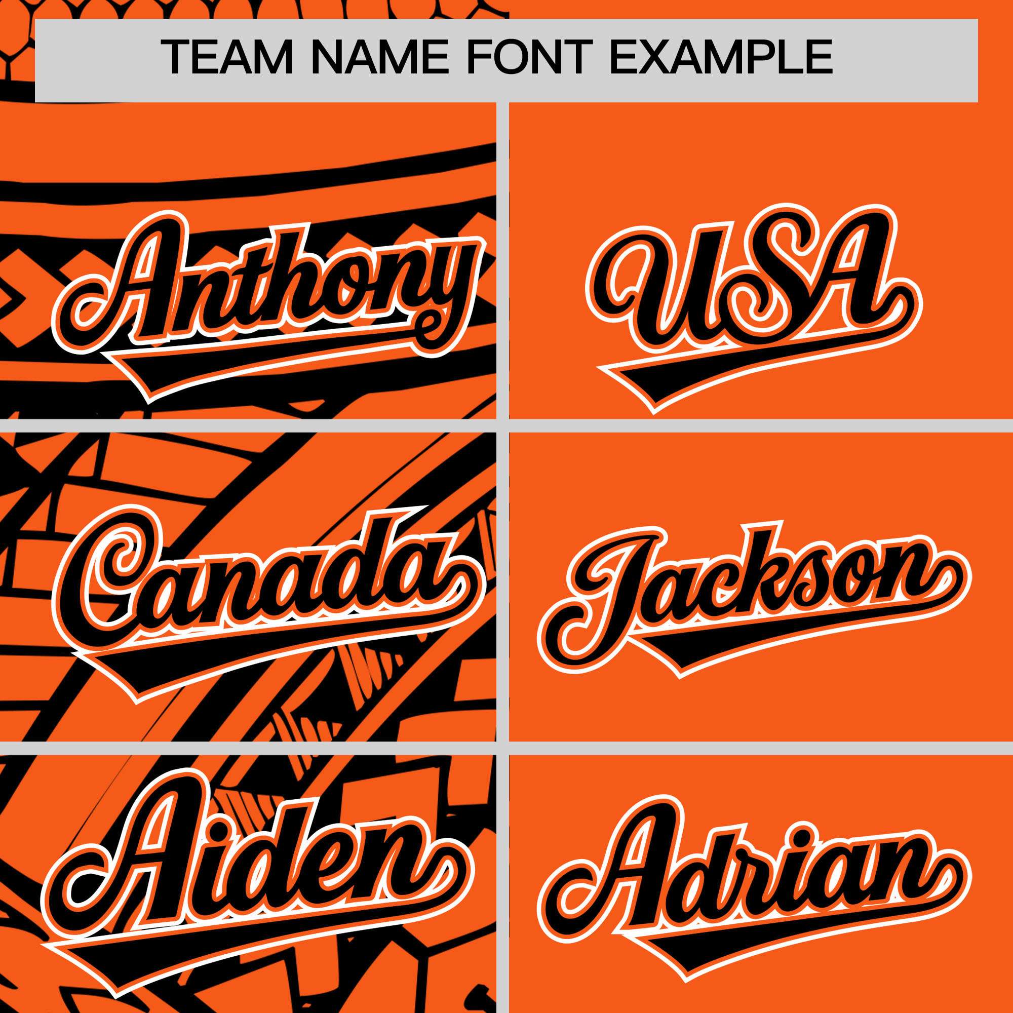 Custom Orange Black Split Fashion Tribal Pattern Authentic Baseball Jersey