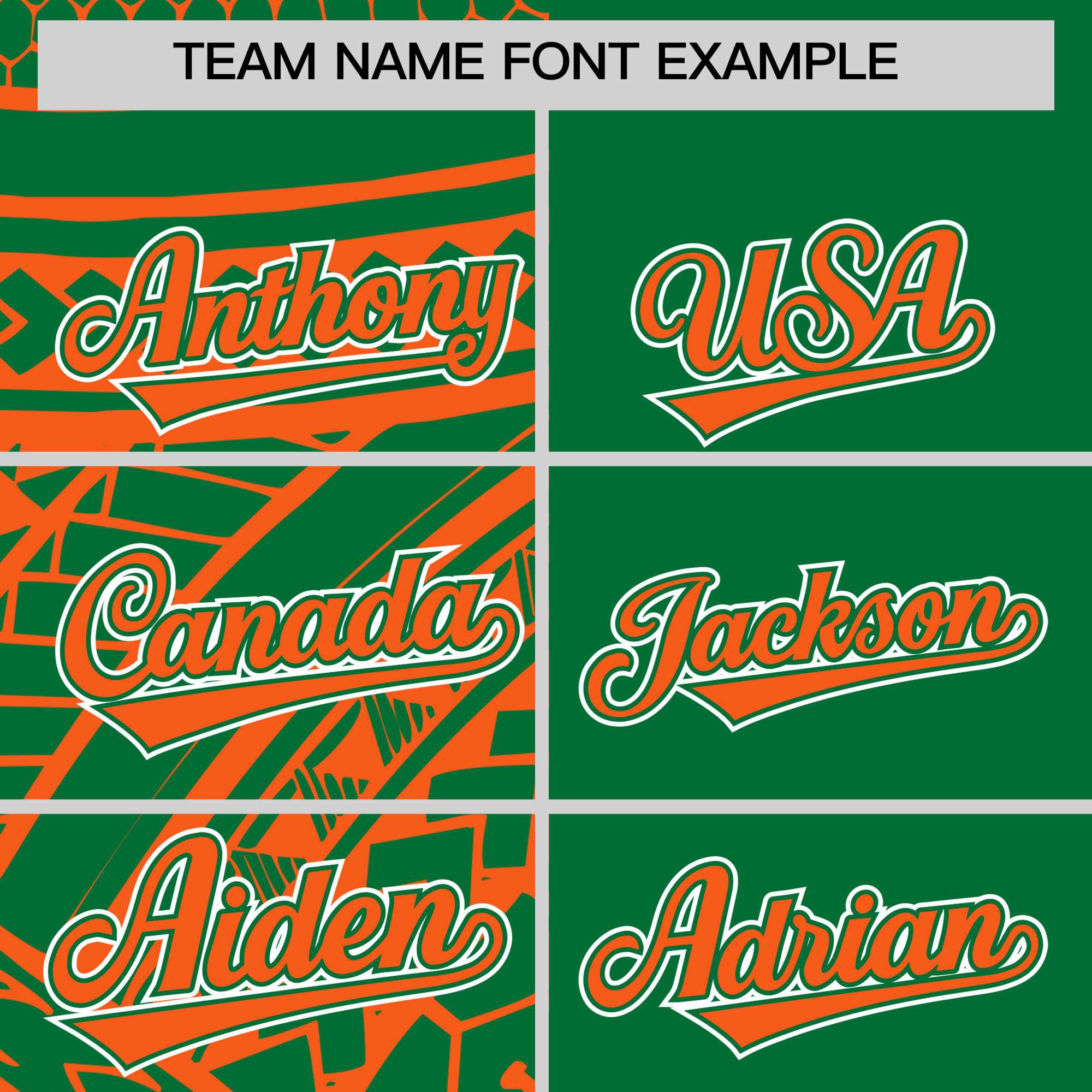 Custom Kelly Green Orange Split Fashion Tribal Pattern Authentic Baseball Jersey