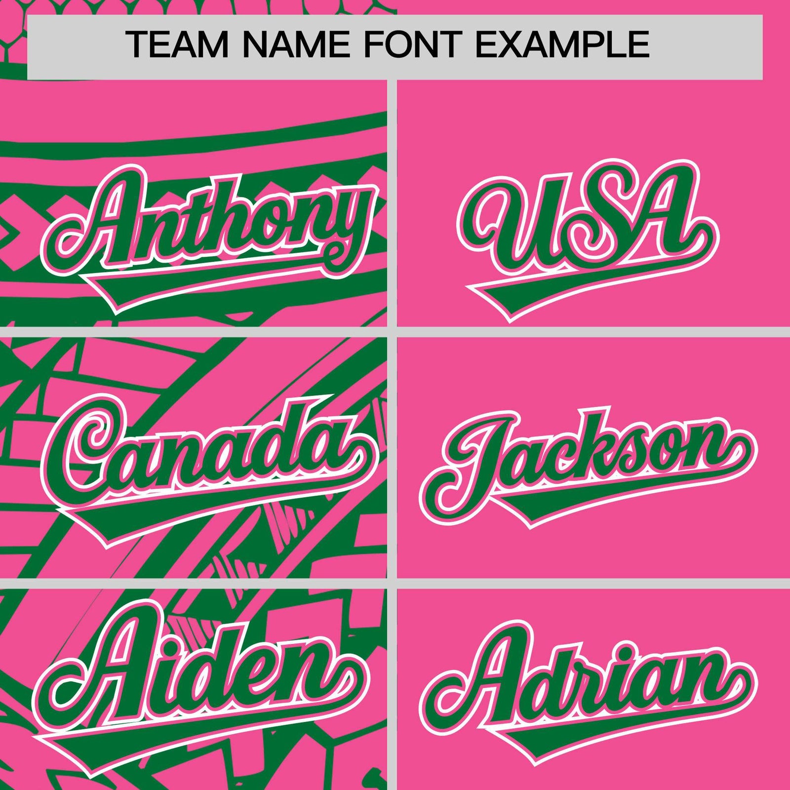 Custom Pink Kelly Green Split Fashion Tribal Pattern Authentic Baseball Jersey