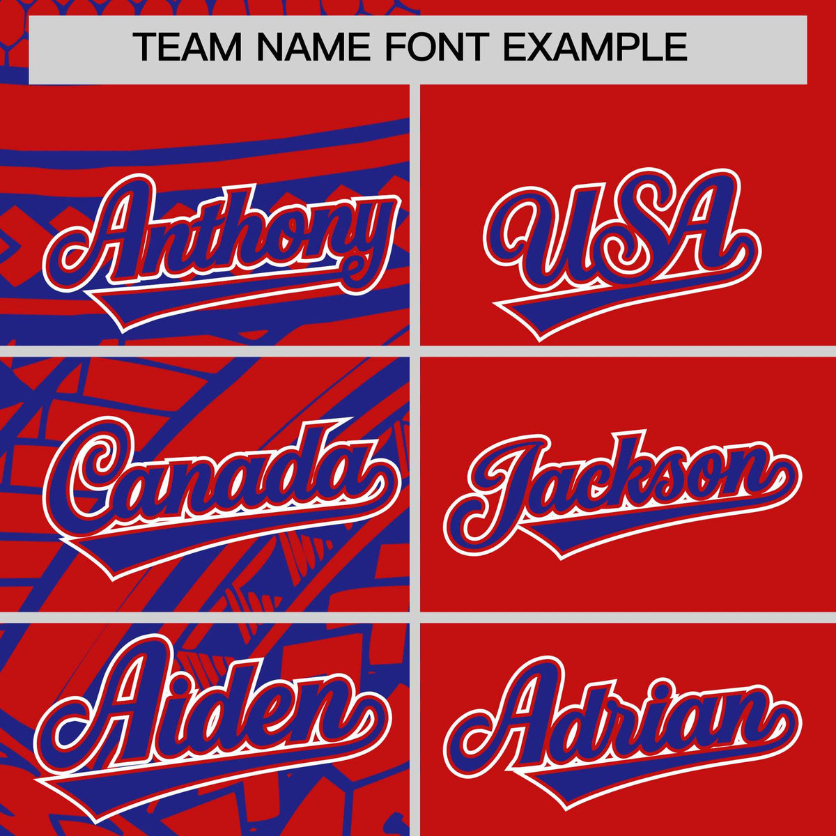 Custom Red Royal Split Fashion Tribal Pattern Authentic Baseball Jersey