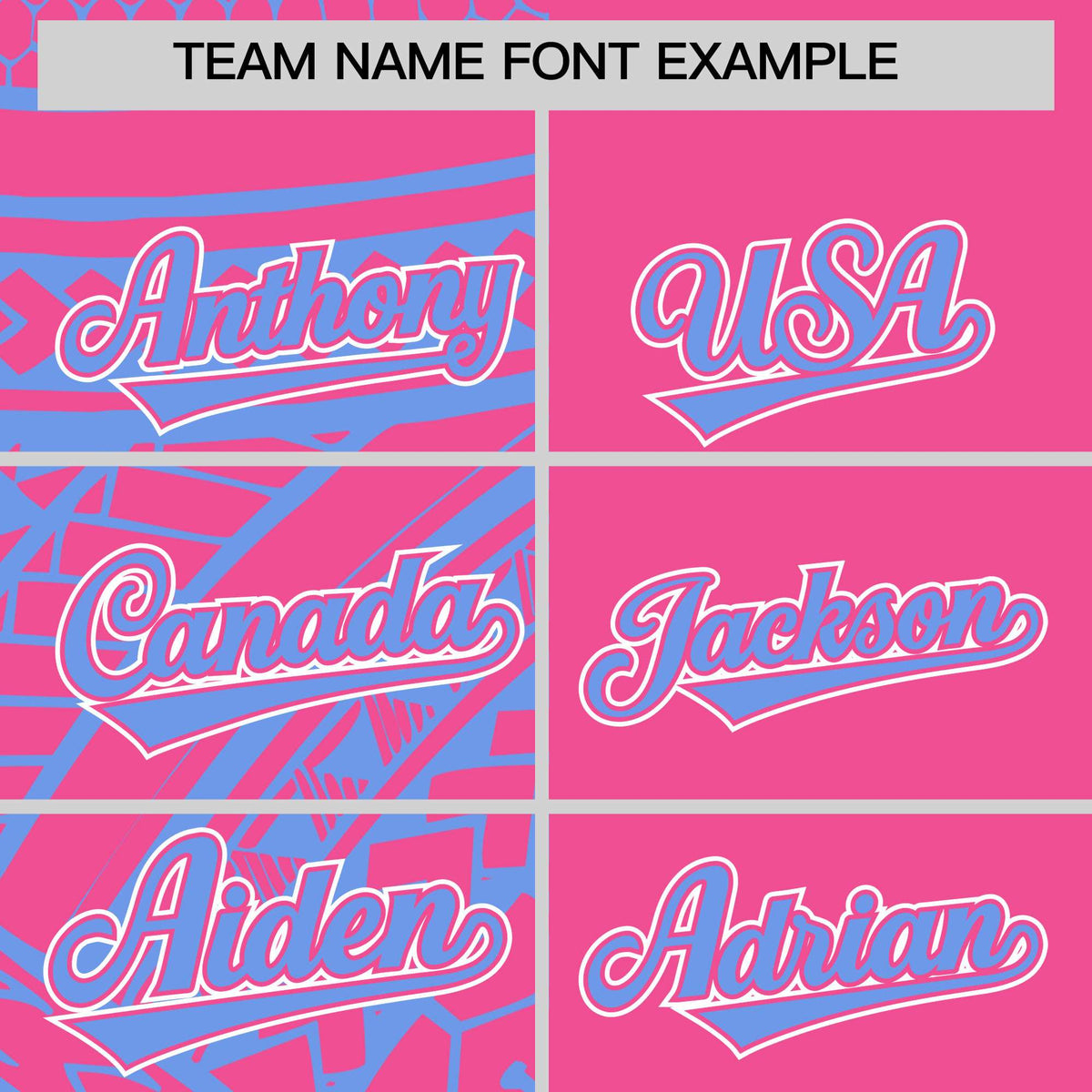 Custom Pink Light Blue Split Fashion Tribal Pattern Authentic Baseball Jersey