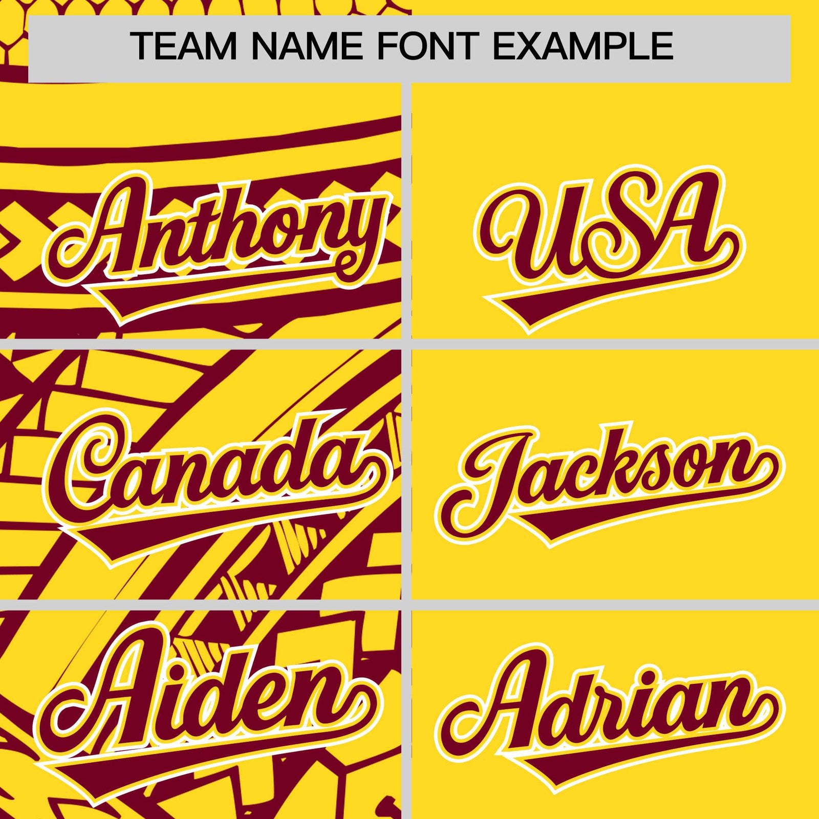 Custom Gold Crimson Split Fashion Tribal Pattern Authentic Baseball Jersey