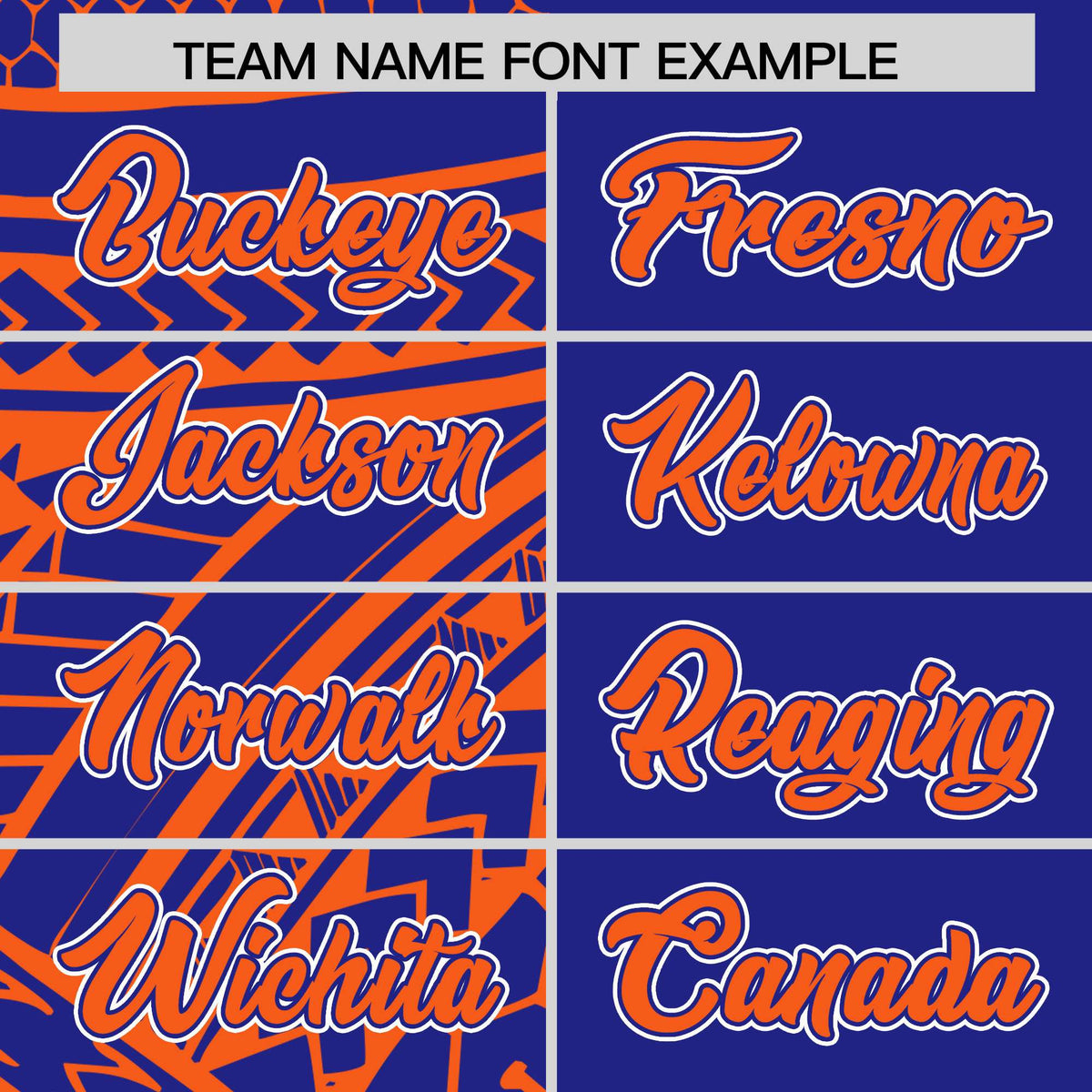 Custom Royal Orange Split Fashion Tribal Pattern Authentic Baseball Jersey