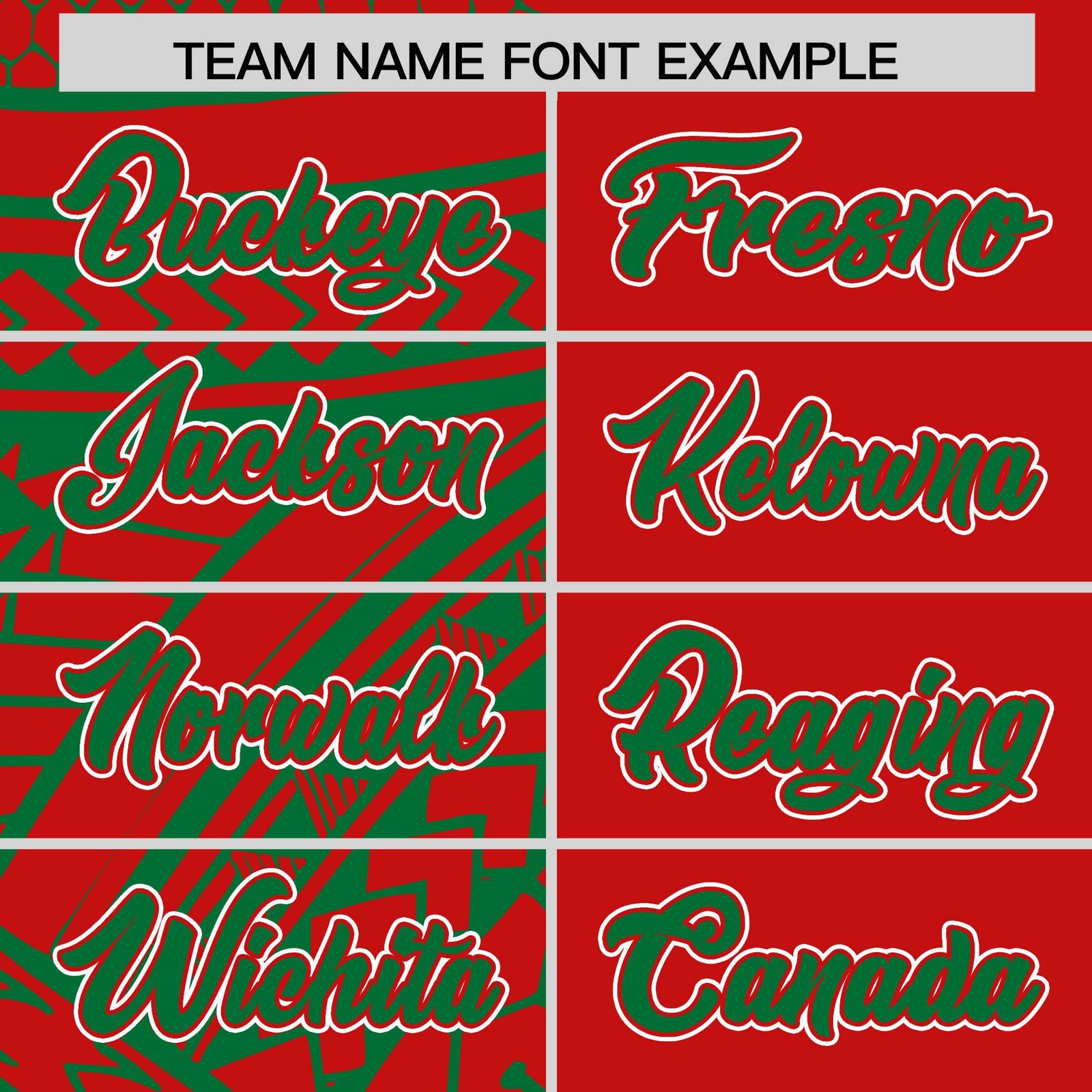 Custom Red Kelly Green Split Fashion Tribal Pattern Authentic Baseball Jersey