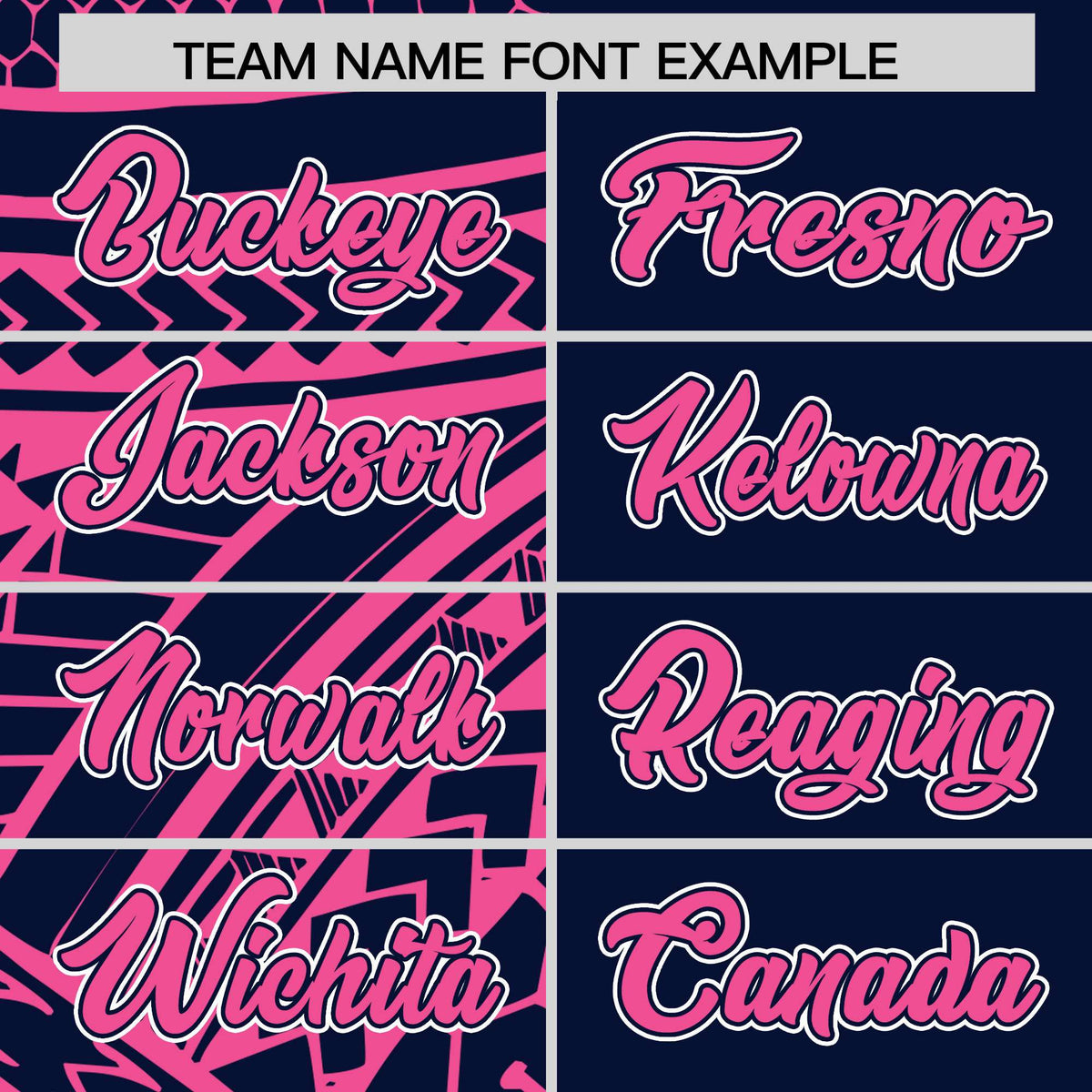 Custom Navy Pink Split Fashion Tribal Pattern Authentic Baseball Jersey