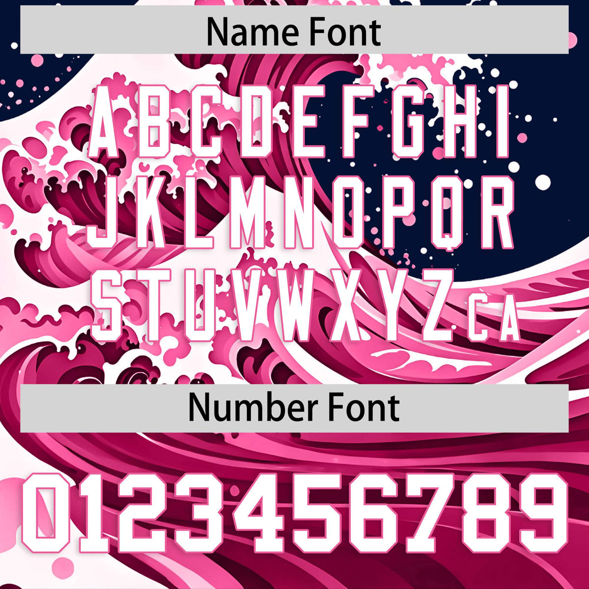 Custom Navy Wave Graffiti Pattern Authentic Baseball Jersey