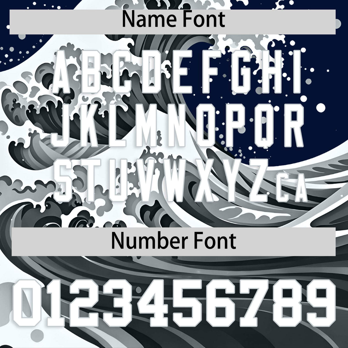 Custom Navy Wave Graffiti Pattern Authentic Baseball Jersey