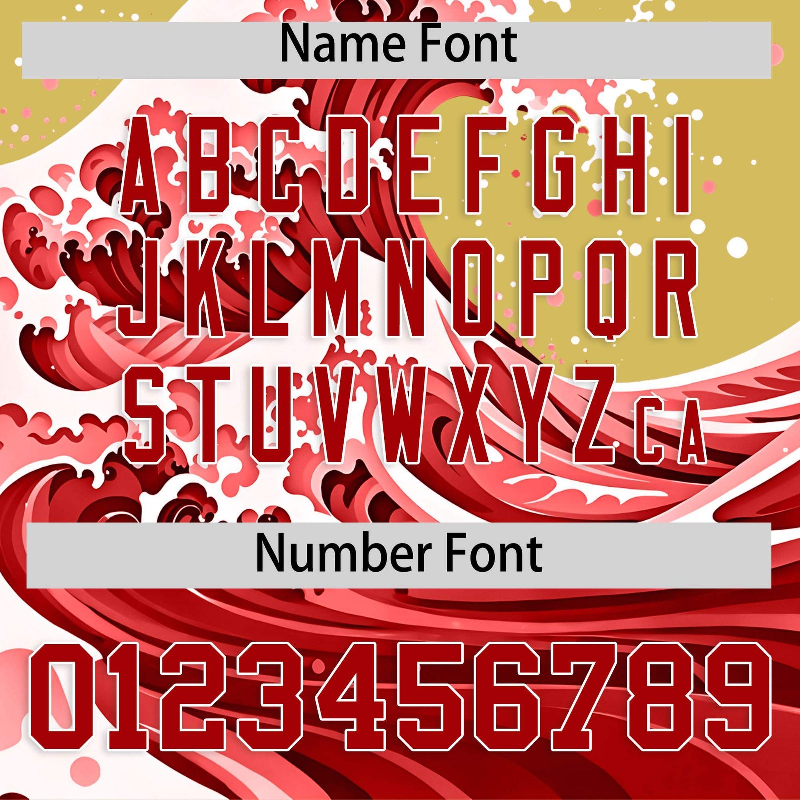 Custom Old Gold Wave Graffiti Pattern Authentic Baseball Jersey