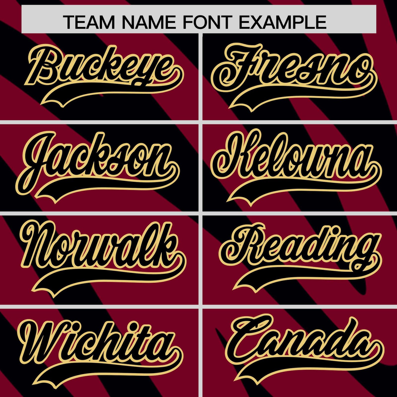 Custom Crimson Black Tiger Stripe Gradient Animal Print Personalized Team Shirt Baseball Jersey