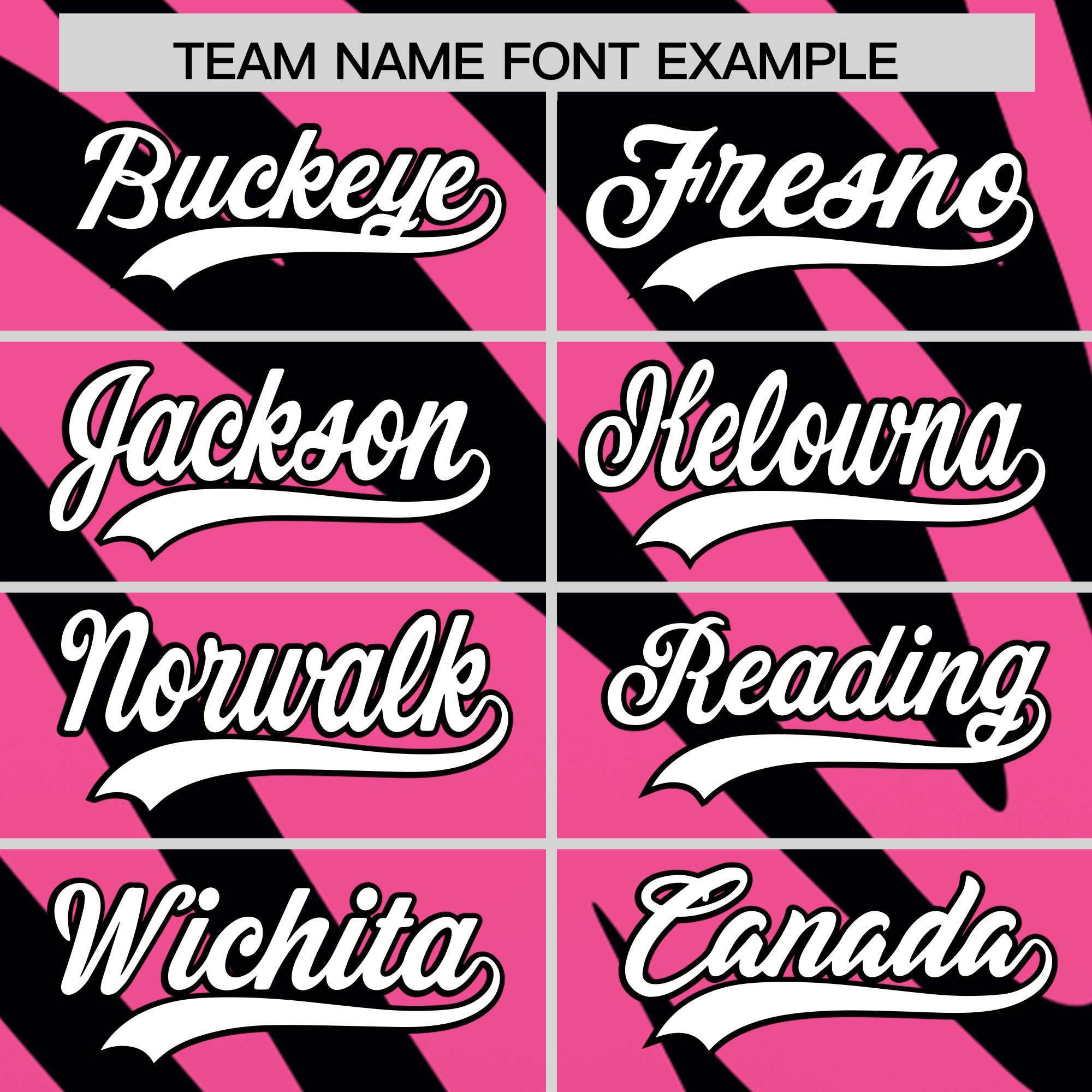 Custom Pink Black Tiger Stripe Gradient Animal Print Personalized Team Shirt Baseball Jersey