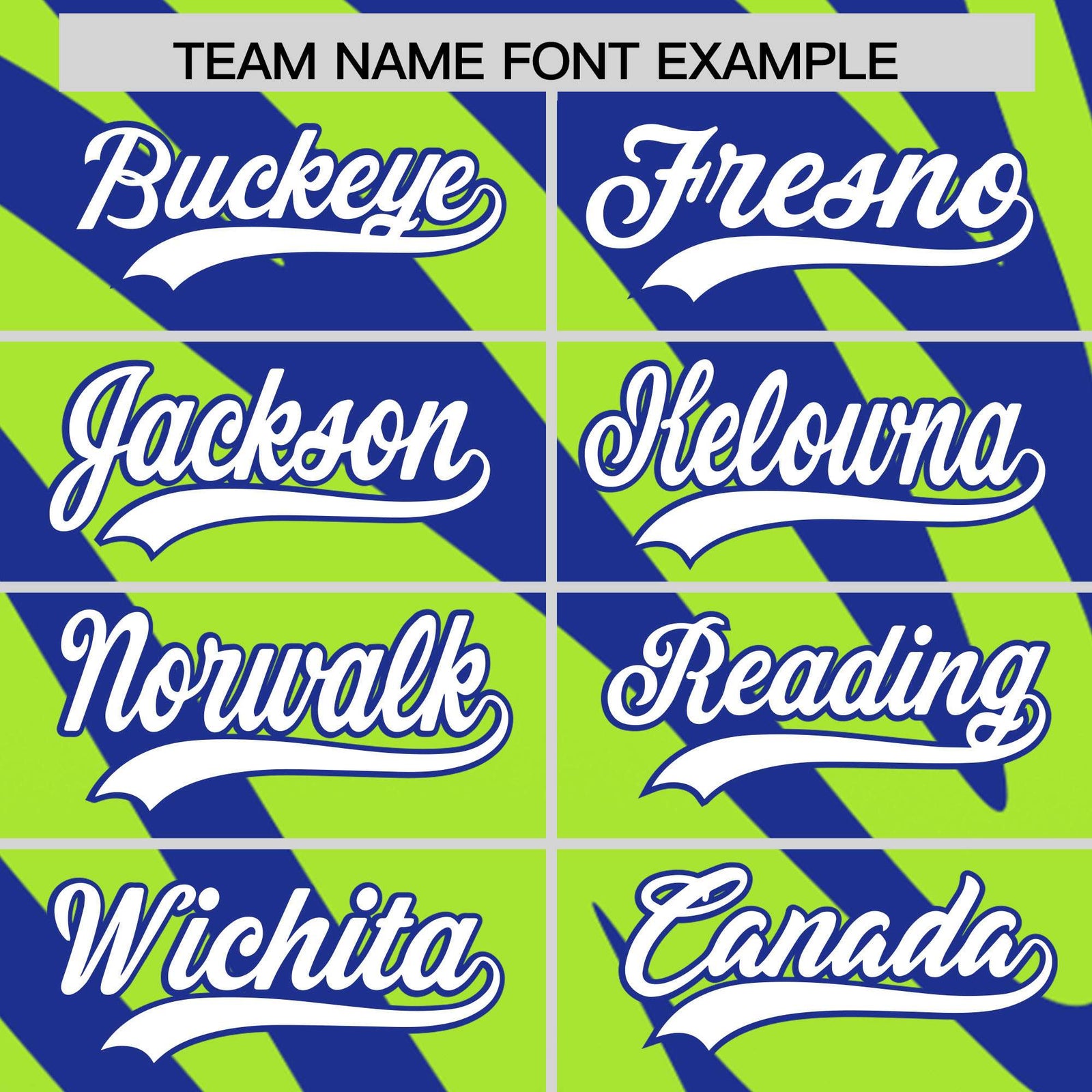 Custom Royal Neon Green Tiger Stripe Gradient Animal Print Personalized Team Shirt Baseball Jersey