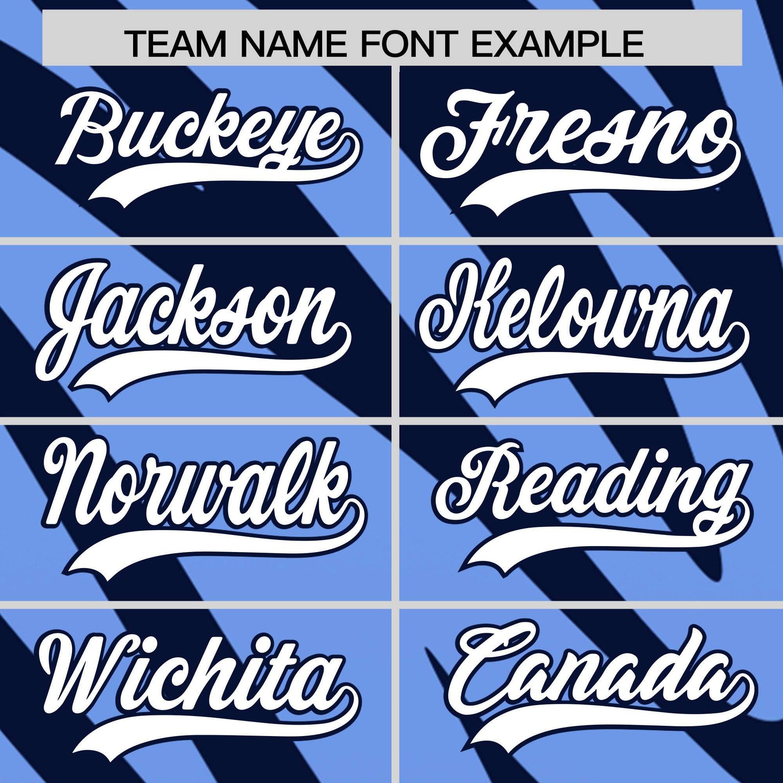 Custom Navy Light Blue Tiger Stripe Gradient Animal Print Personalized Team Shirt Baseball Jersey