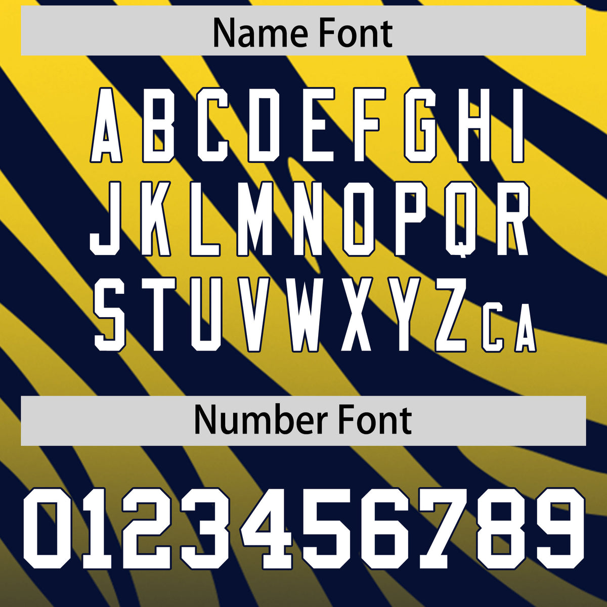 Custom Navy Gold Tiger Stripe Gradient Animal Print Personalized Team Shirt Baseball Jersey