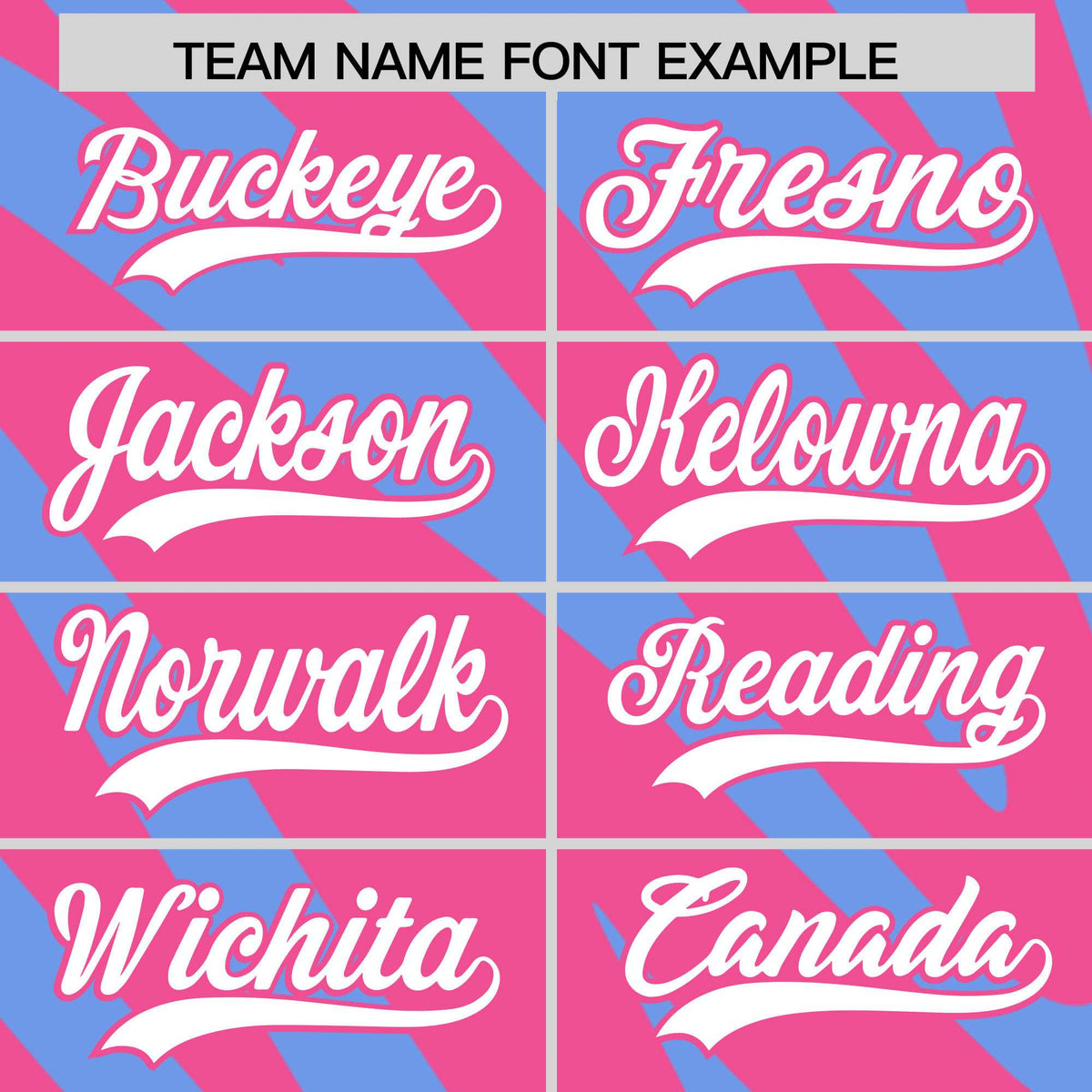 Custom Pink Light Blue Tiger Stripe Gradient Animal Print Personalized Team Shirt Baseball Jersey