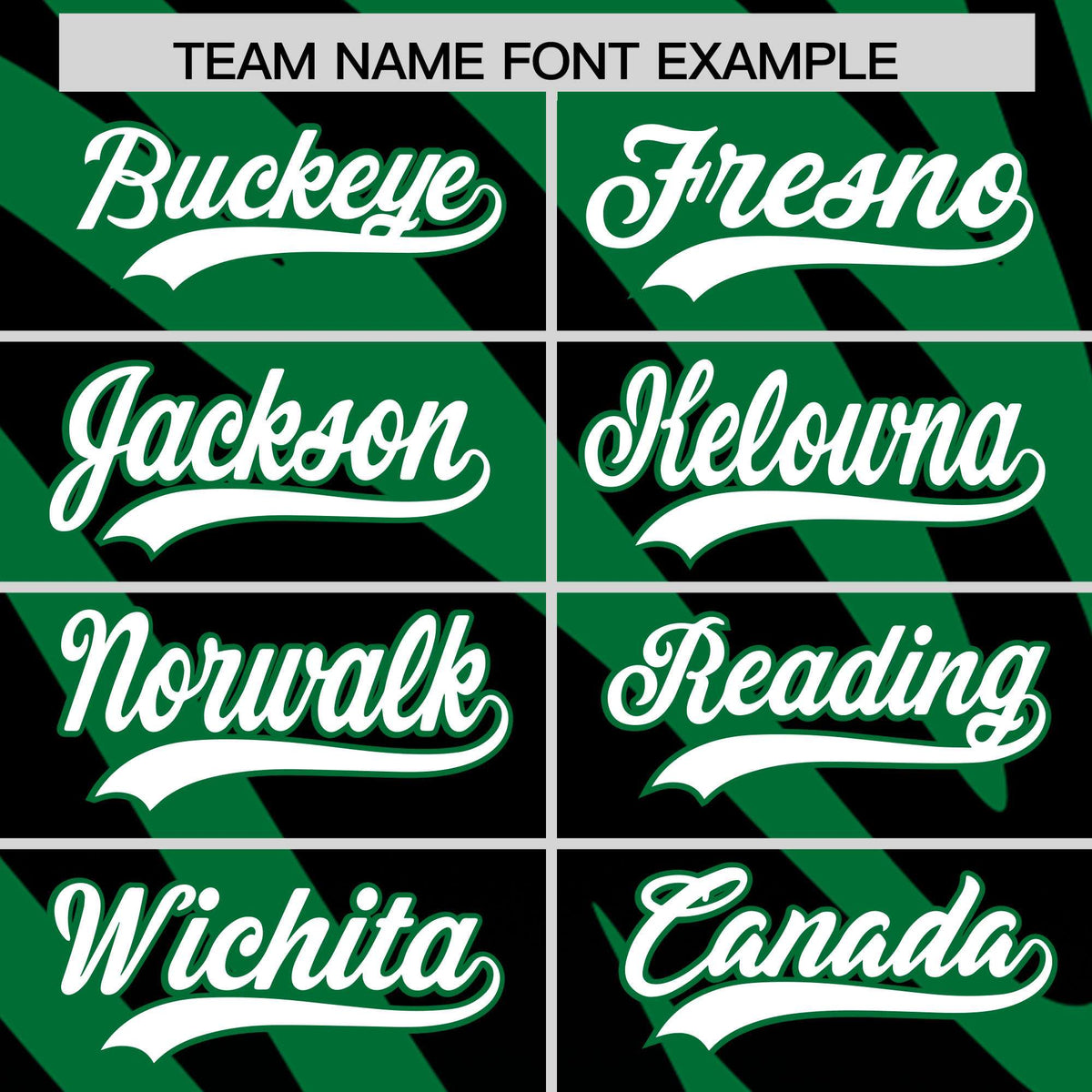 Custom Kelly Green Black Tiger Stripe Gradient Animal Print Personalized Team Shirt Baseball Jersey