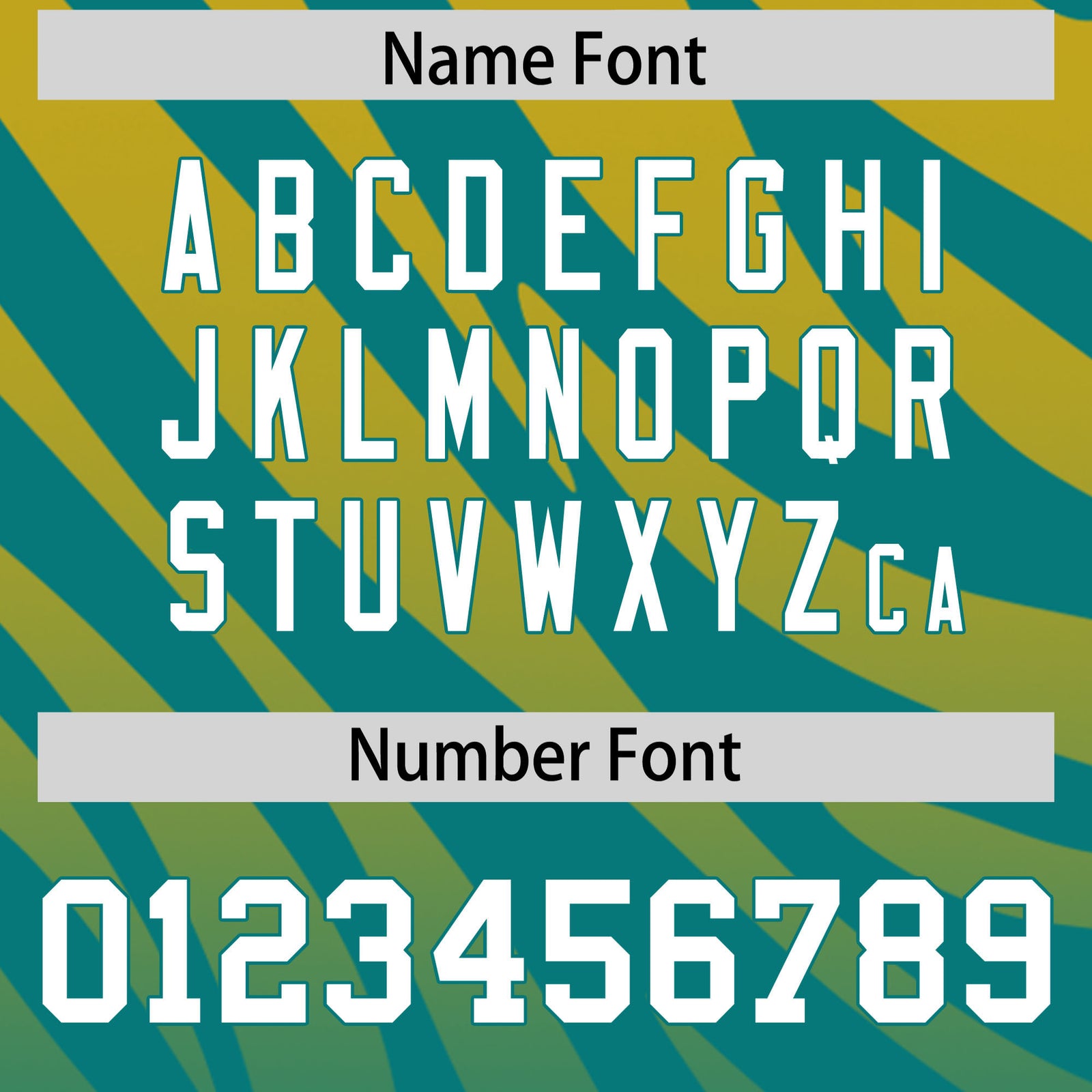 Custom Aqua Old Gold Tiger Stripe Gradient Animal Print Personalized Team Shirt Baseball Jersey