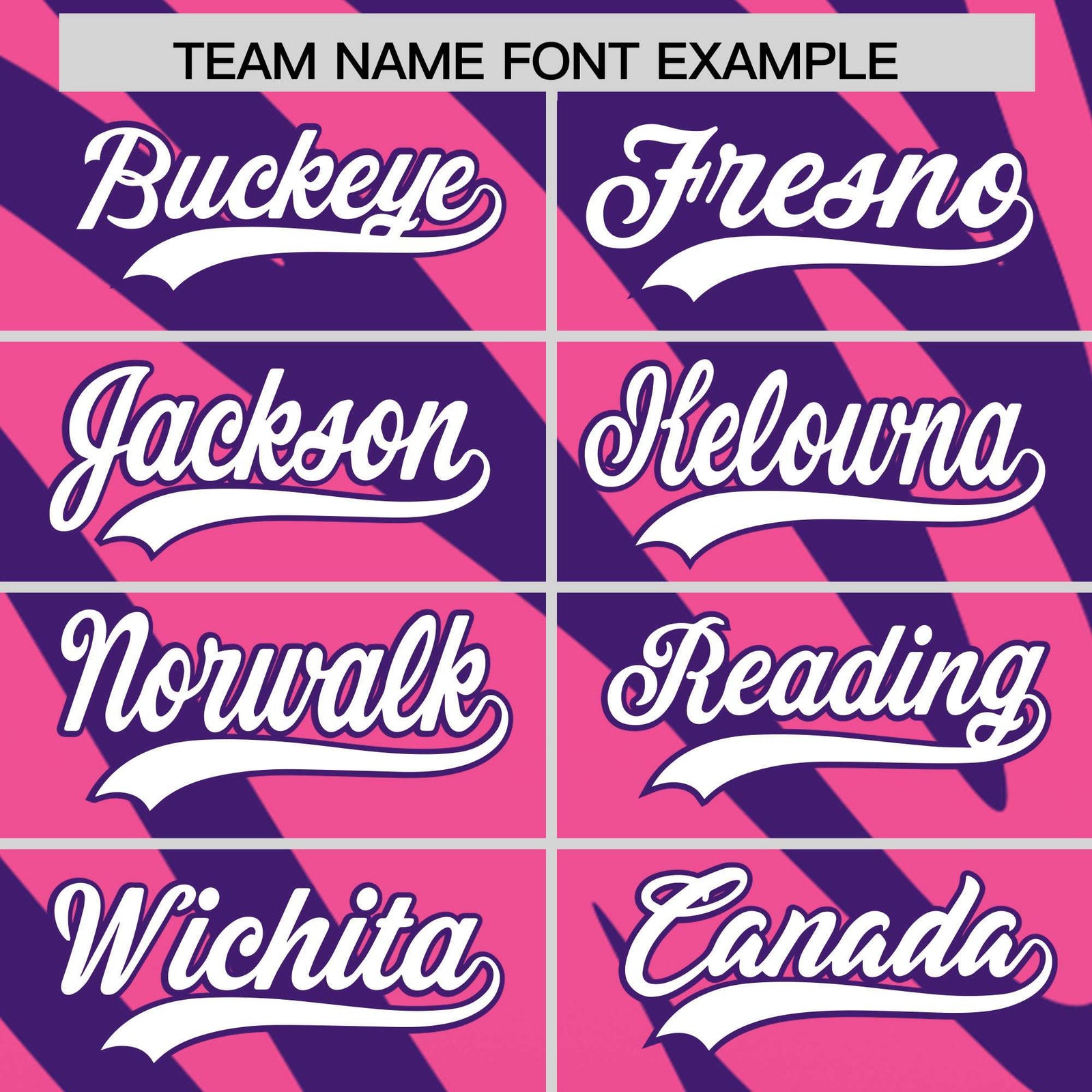 Custom Purple Pink Tiger Stripe Gradient Animal Print Personalized Team Shirt Baseball Jersey