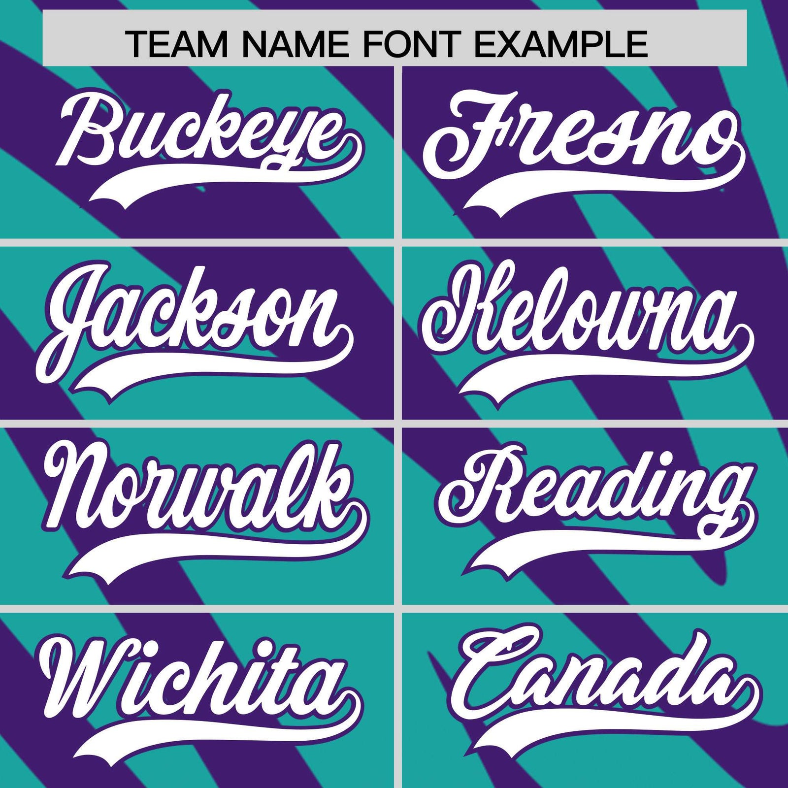 Custom Purple Aqua Tiger Stripe Gradient Animal Print Personalized Team Shirt Baseball Jersey