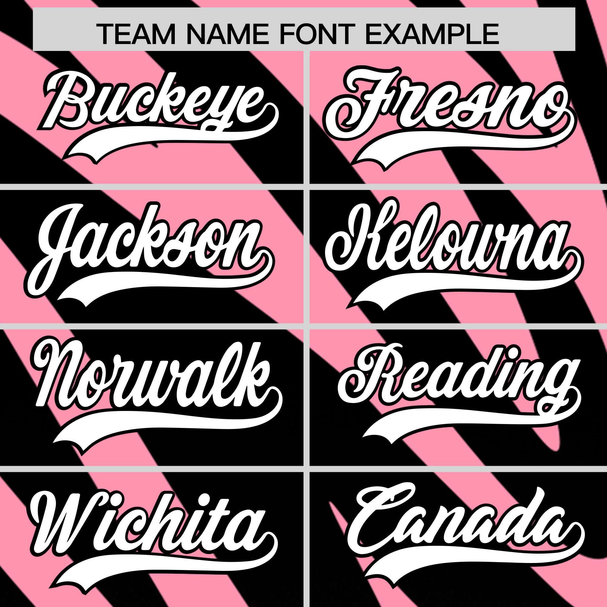 Custom Light Pink Black Tiger Stripe Gradient Animal Print Personalized Team Shirt Baseball Jersey