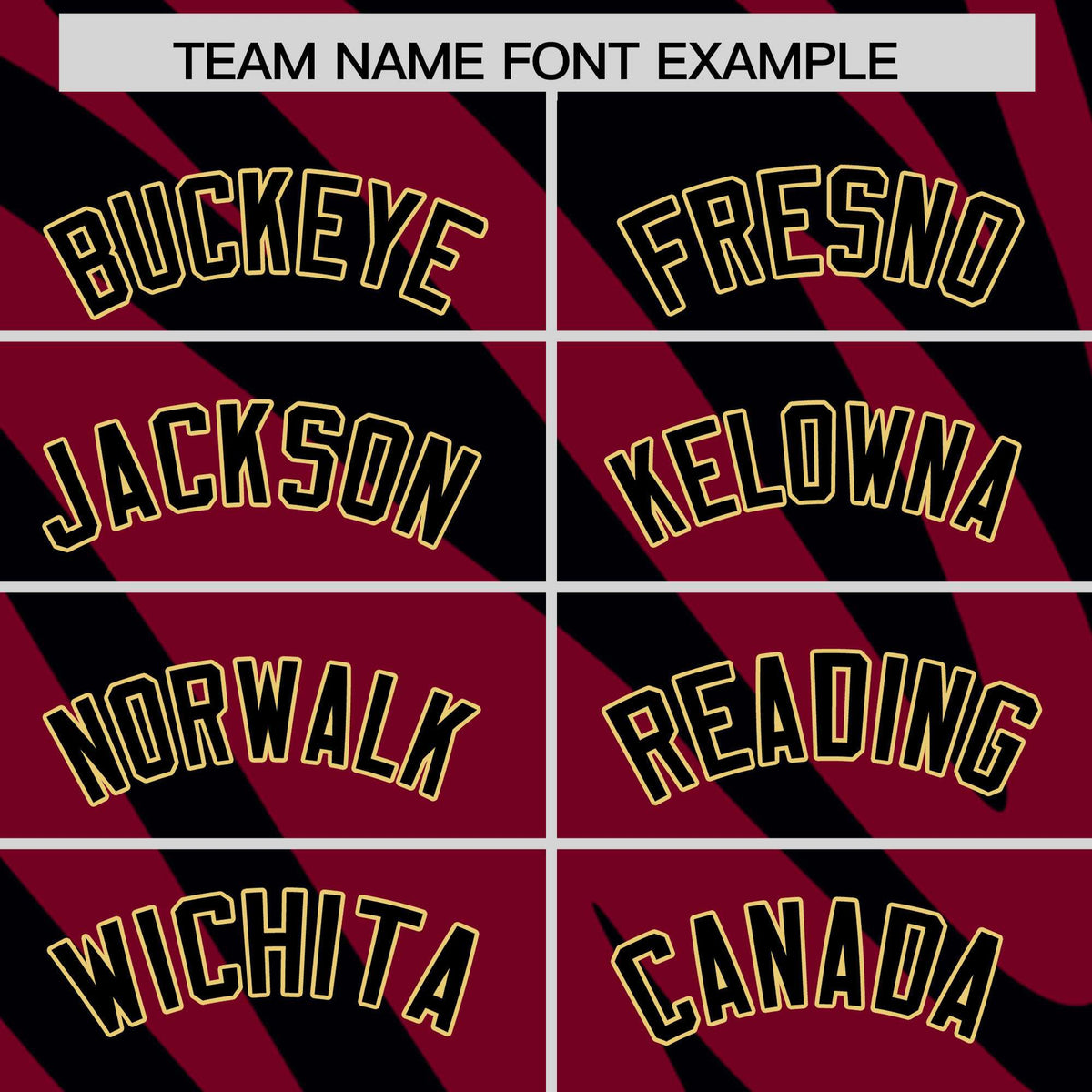 Custom Crimson Black Tiger Stripe Gradient Animal Print Personalized Team Shirt Baseball Jersey