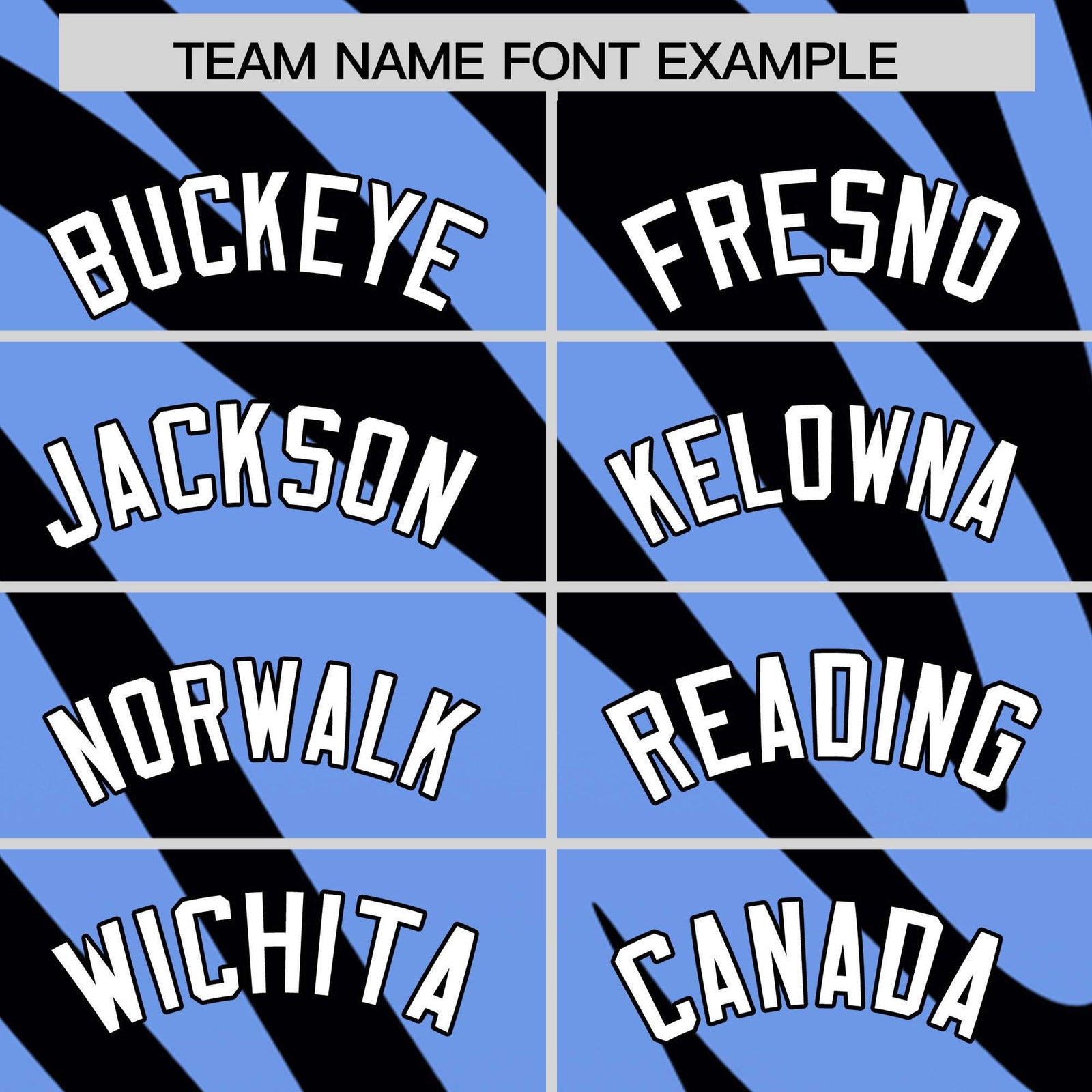 Custom Light Blue Black Tiger Stripe Gradient Animal Print Personalized Team Shirt Baseball Jersey